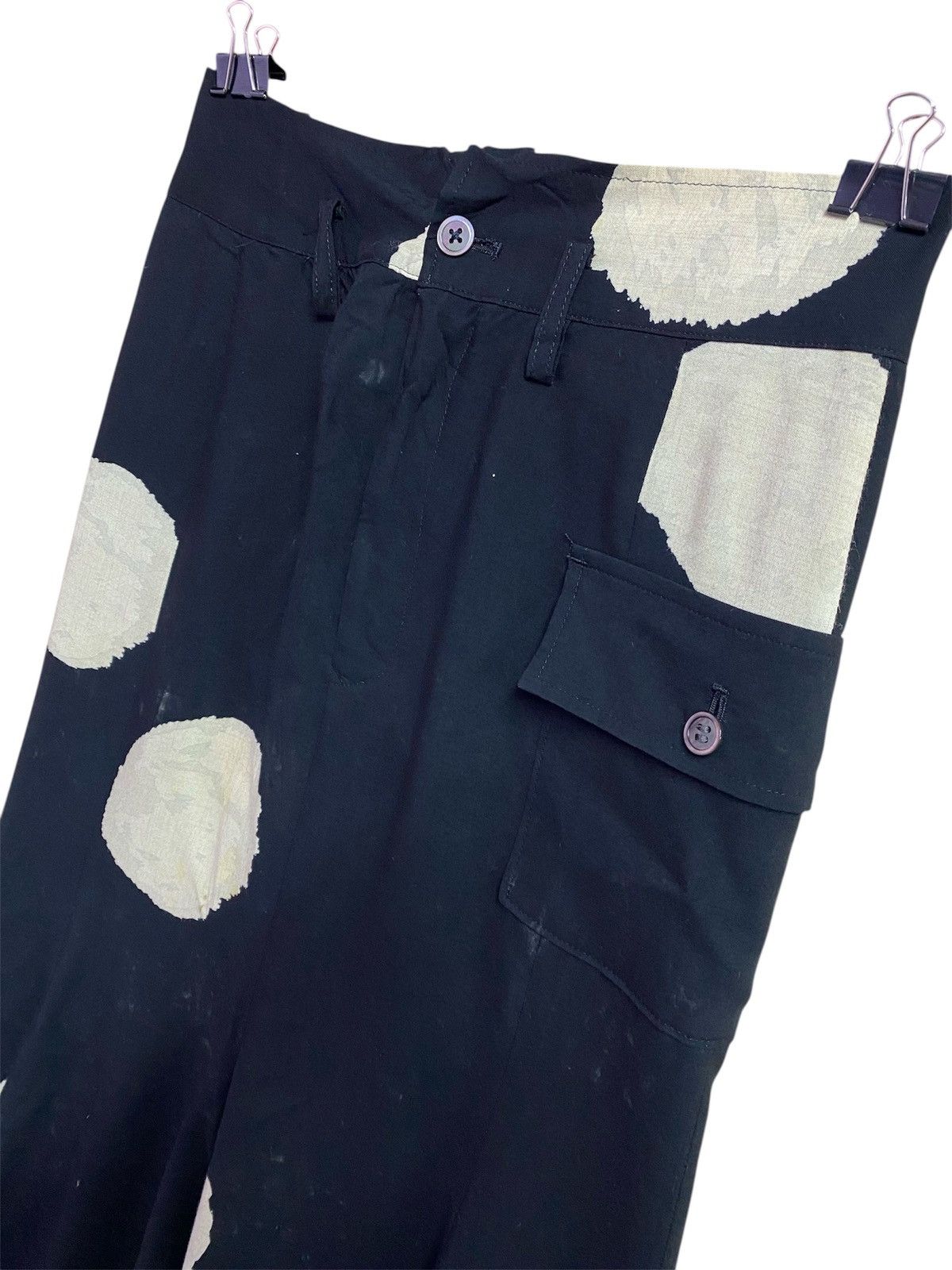 Yohji Yamamoto Y's Yohji Yamamoto Flare Skirt black large beige polka Size 26" / US 2 / IT 38 - 2 Thumbnail