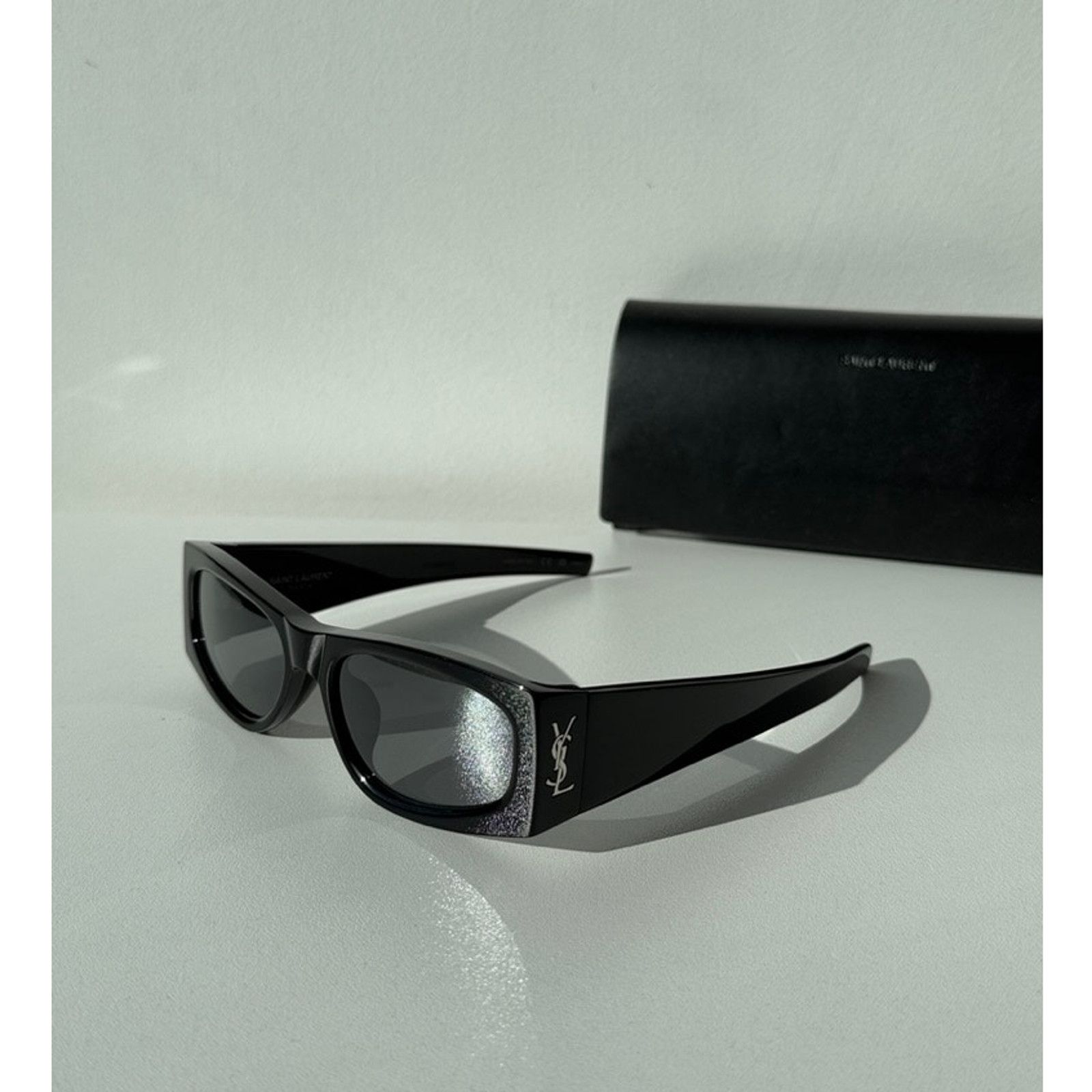 Saint Laurent Paris NEW Saint Laurent SLM140/F Black Silver Sunglasses Size ONE SIZE - 1 Thumbnail