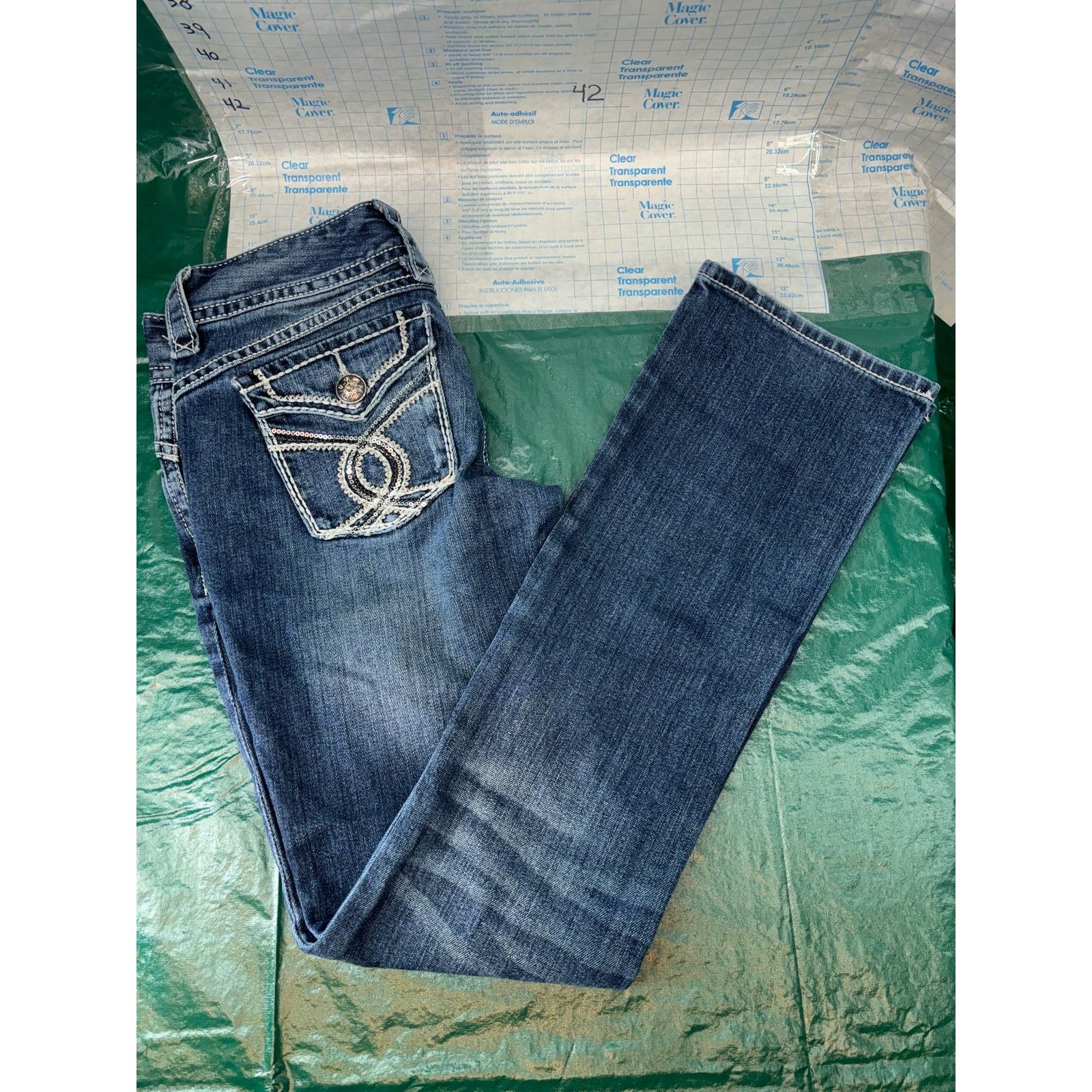 & Other Stories Maurices Premium Jeans 5/6 Reg Distressed Flap Pockets Size 28" / US 6 / IT 42 - 10 Thumbnail