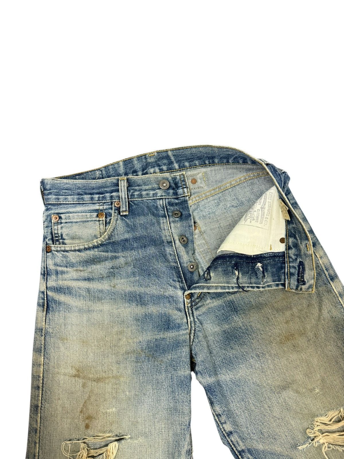 Levi's Vintage Clothing Levi’s Big E 701 LVC Japan Straight Distress Selvedge 3🟦5 Size US 29 - 9 Thumbnail