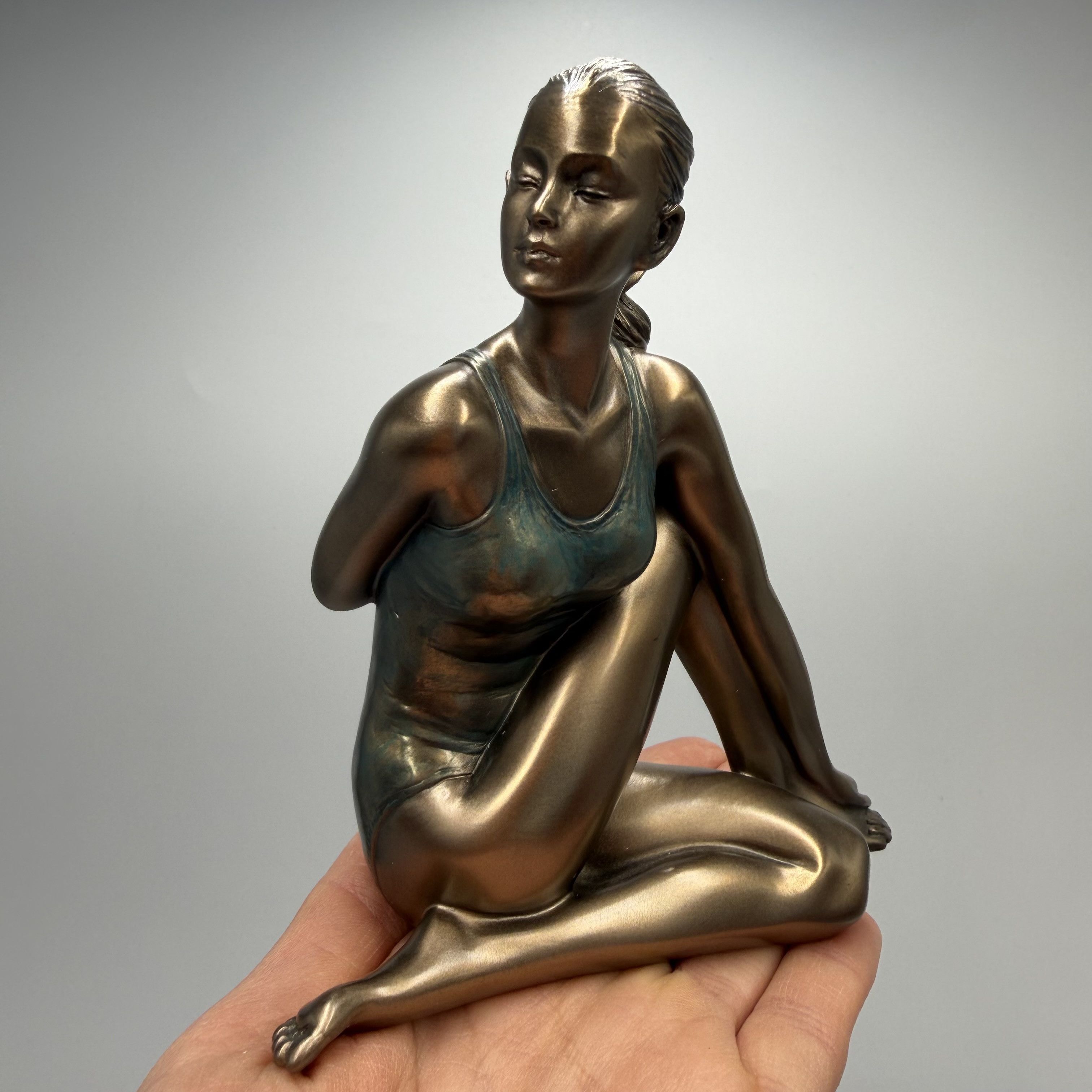 Other Yogini Statue Bronze Finish Yoga Woman Figurine 13 cm Size ONE SIZE - 7 Thumbnail
