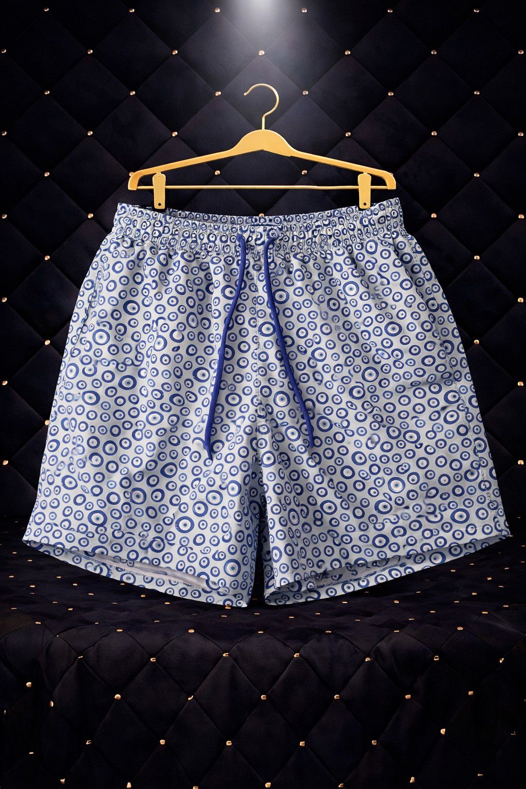 Other BLUE WHITE GEOMETRIC PRINT SWIM TRUNK SHORTS Size US 32 / EU 48 - 1 Preview