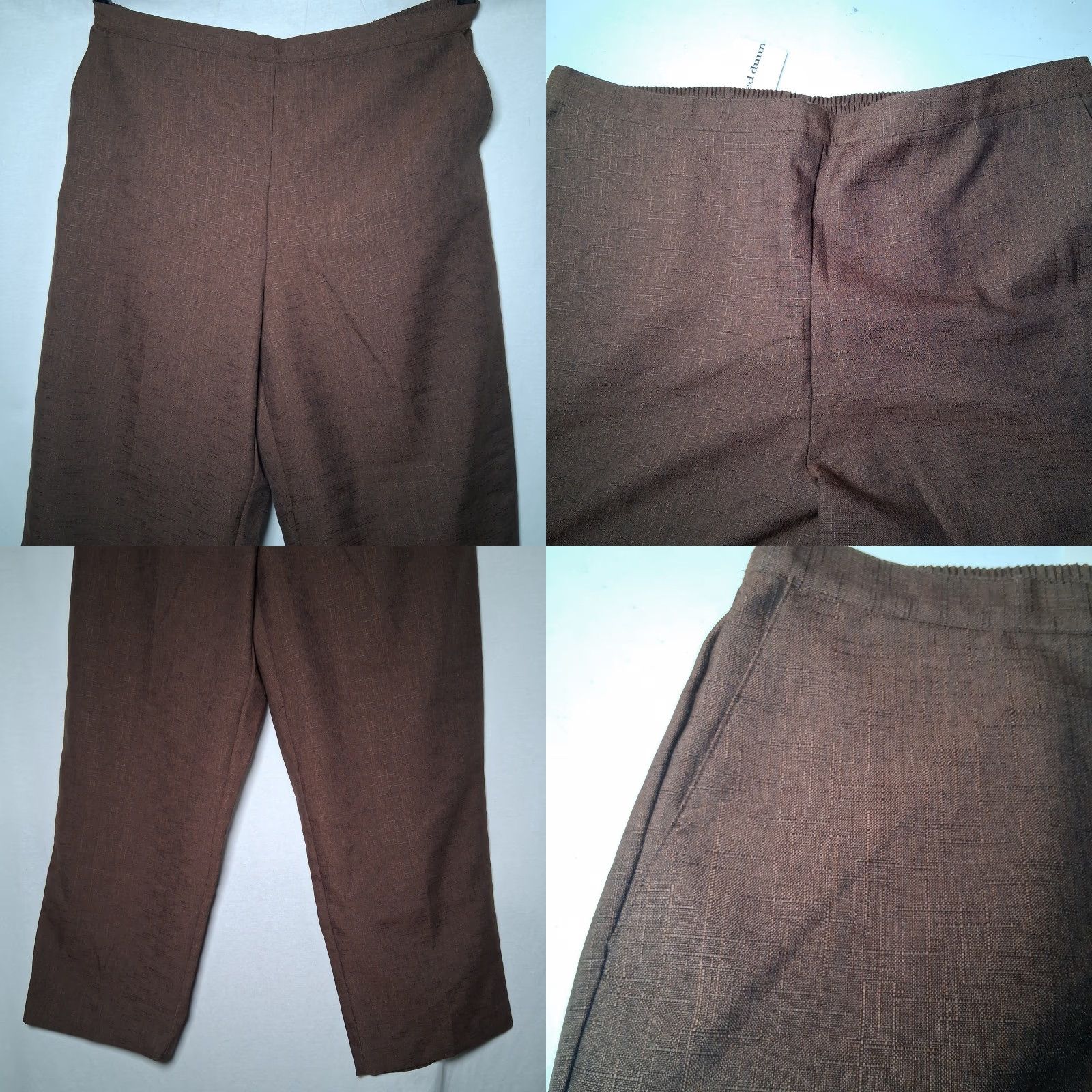 Vintage VINTAGE Alfred Dunner Pants Plus Size 20 Brown Woven Slacks Elastic Waist Pull On Dress Pants Womens Wide Slim Regular 29" Inseam Size 42" / US 20 - 8 Thumbnail