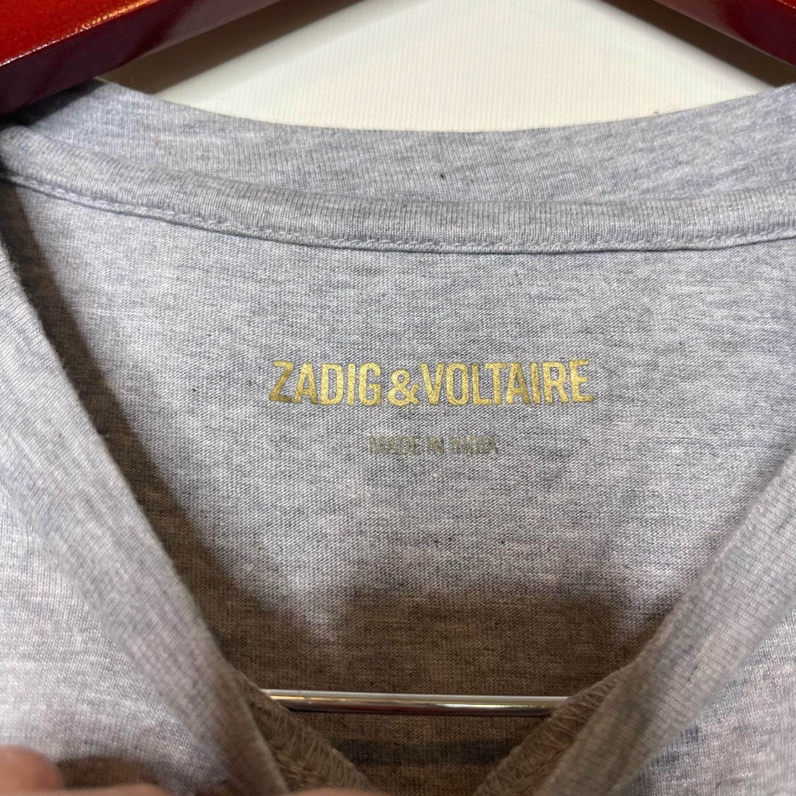 Zadig & Voltaire ZADIG AND VOLTAIRE Walk Embellished Eagle T Shirt in grey Size S / US 4 / IT 40 - 6 Thumbnail