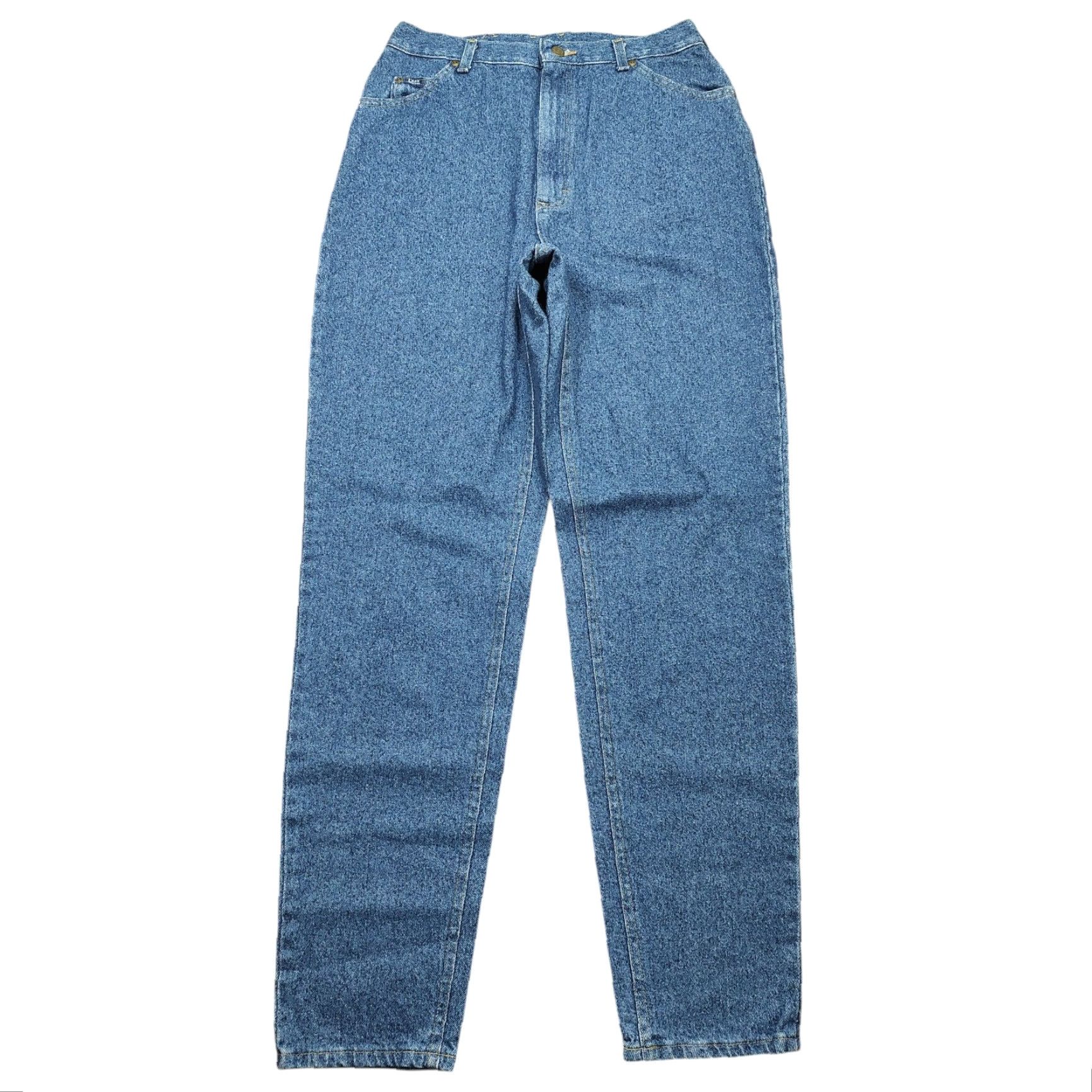 Lee VINTAGE Lee Jeans Womens 16 Long Blue Pepper Wash Relaxed Tapered Ankle 5-Pocket Denim Stretch Size 38" / US 16 / IT 52 - 2 Thumbnail