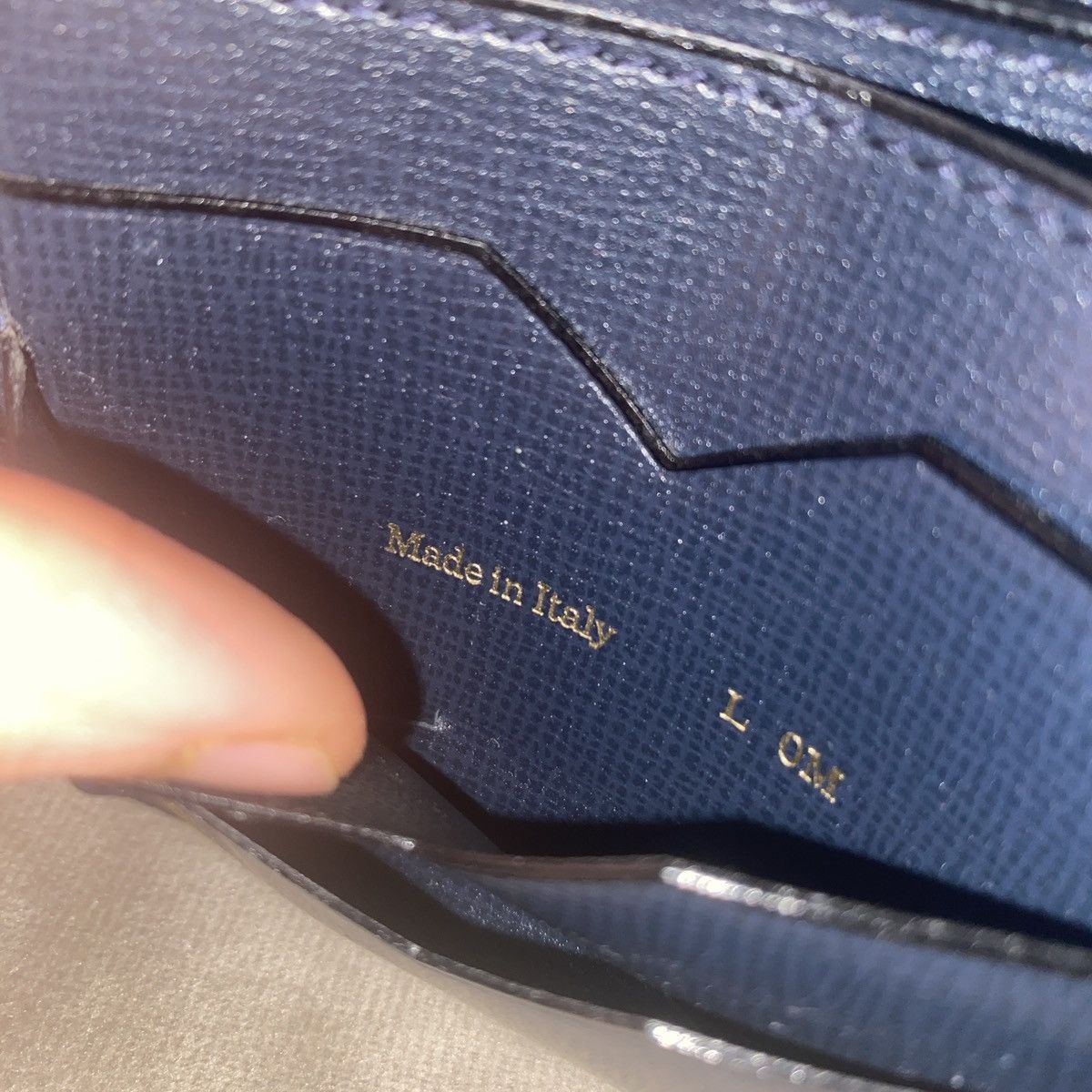Valextra Portefeuille Valextra en Cuir Grainé "Costa" – Navy Blue Size ONE SIZE - 7 Thumbnail