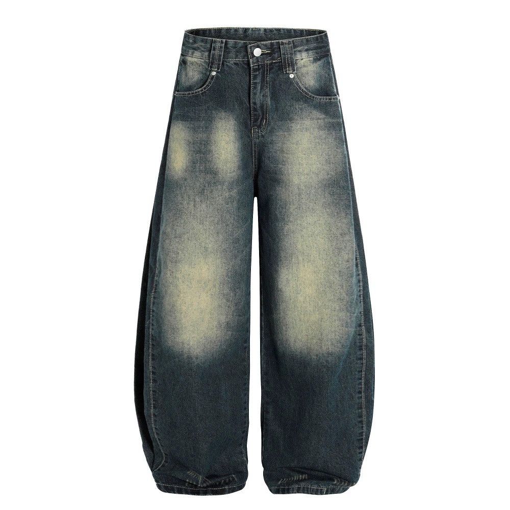 Vintage Men's vintage distressed gradient washed scimitar jeans Size US 32 / EU 48 - 1 Thumbnail