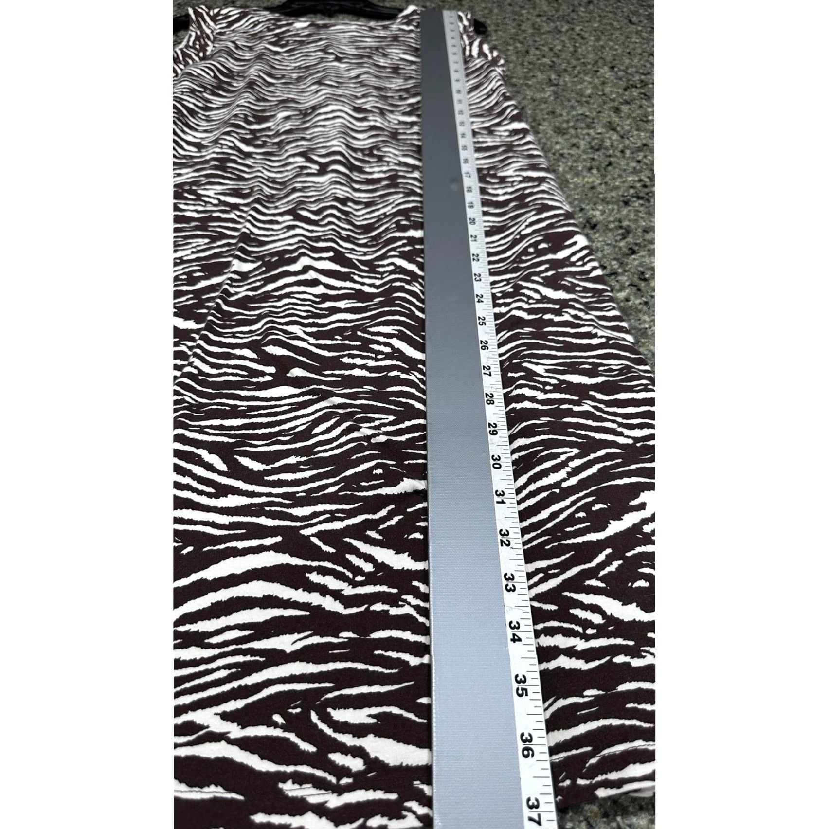 Jones New York Jones New York Woman Midi Dress Women Plus 1X Brown White Zebra Print Sleeveless Dress Shift Tank Size XL / US 12-14 / IT 48-50 - 3 Thumbnail