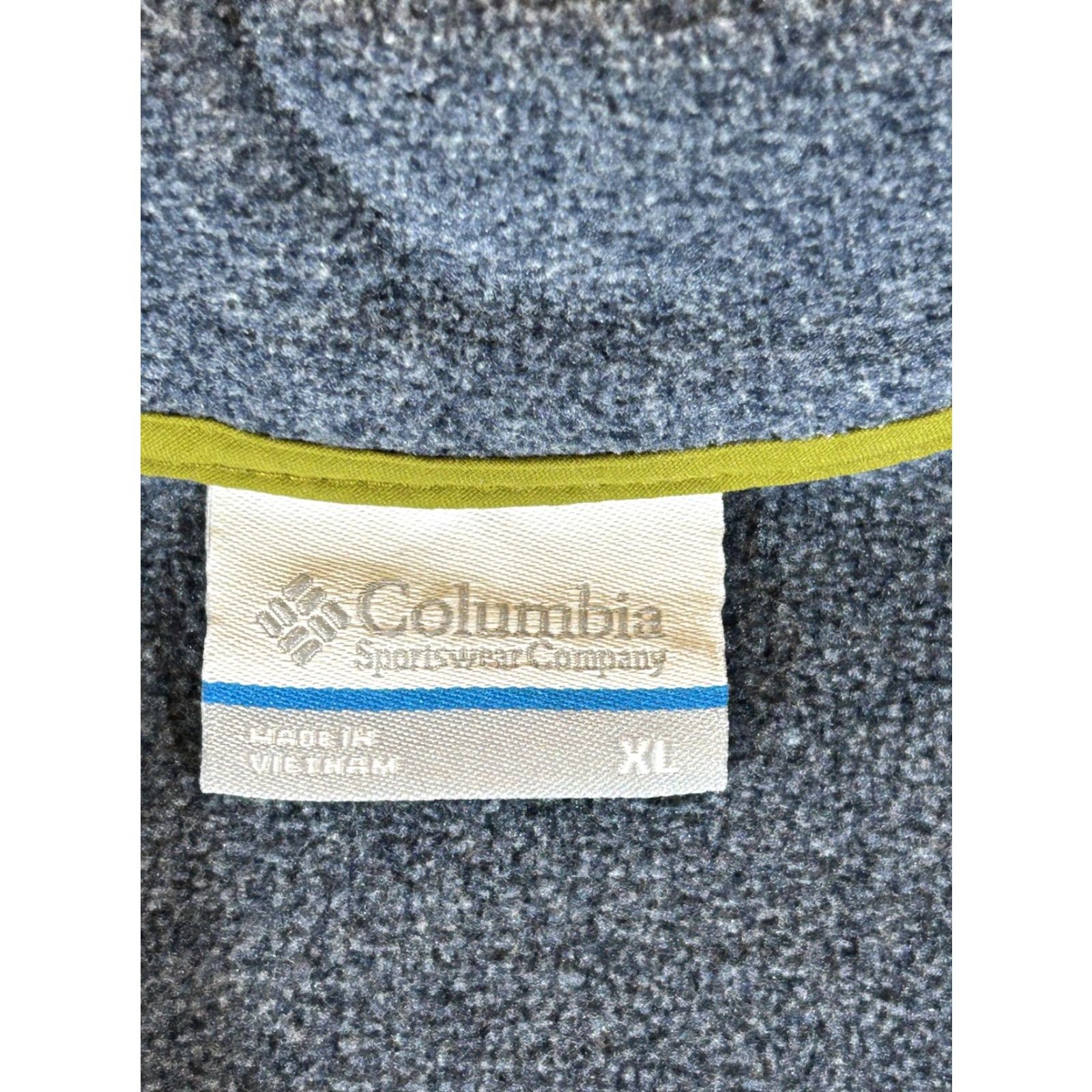 Vintage Columbia Sweater Men XL fleece Pullover Jacket Hiking Mountain Side Gray Mock Neck 1/4 Snap Pockets Logo Zipper Size US XL / EU 56 / 4 - 7 Thumbnail