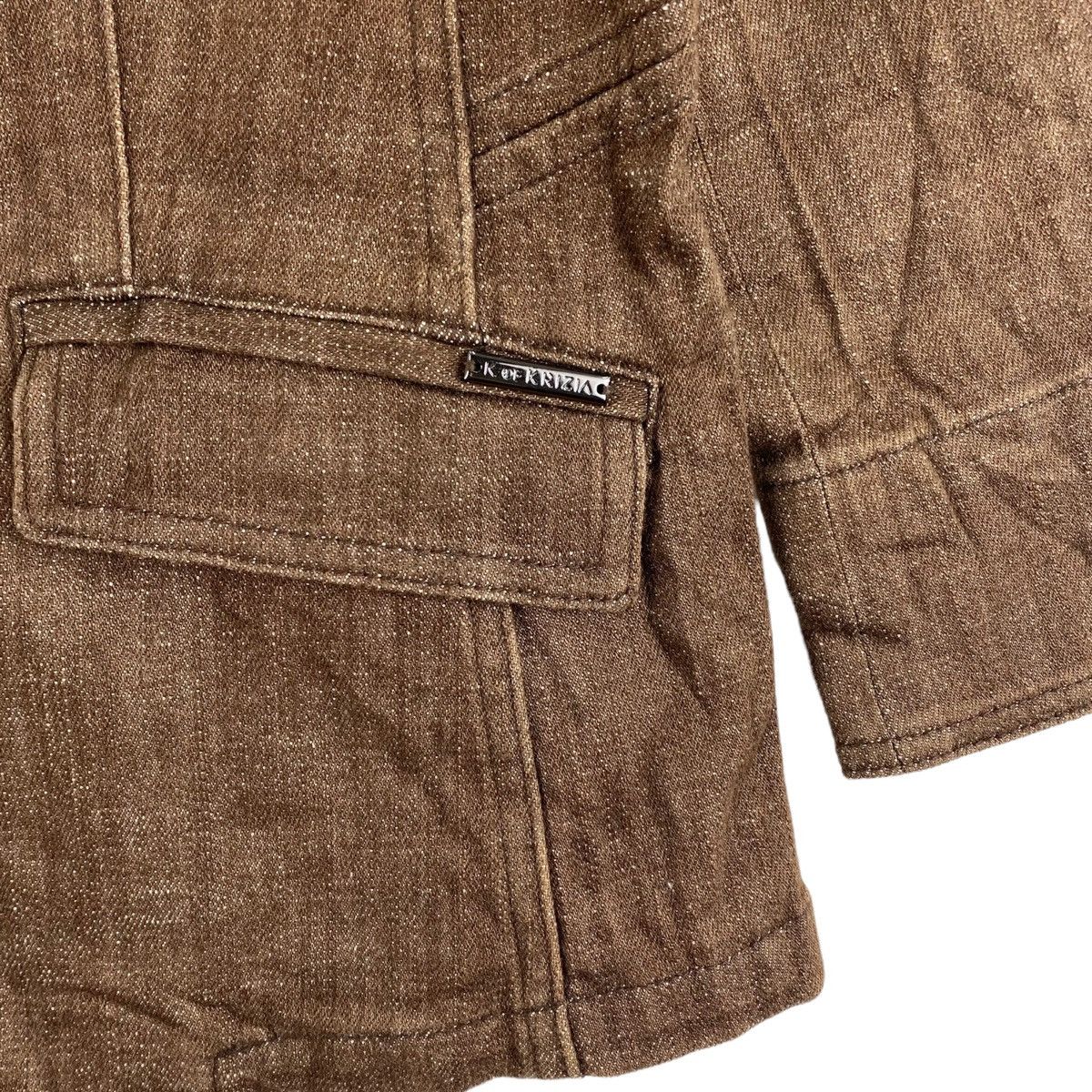Other K Of KRIZIA Italian Designer Brown Denim Jeans Jacket Size S / US 4 / IT 40 - 2 Thumbnail