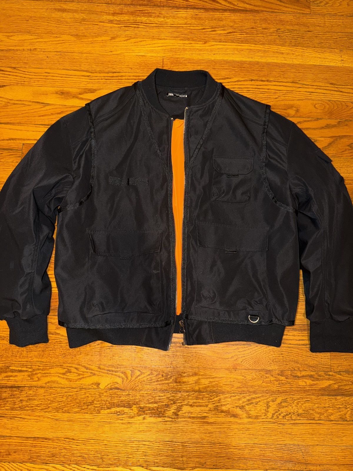 Zara CANADIAN ZARA BLACK BOMBER SIZE XL Size US XL / EU 56 / 4 - 1 Thumbnail