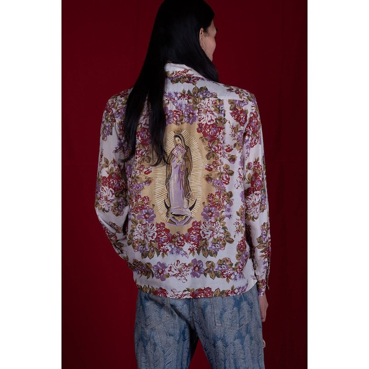 Kapital Kapital Silk Rayon Champagne Maria Pattern Drizzle shirt Size US XL / EU 56 / 4 - 4 Thumbnail