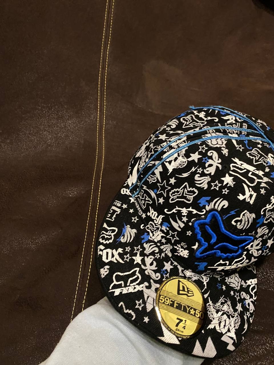 Fox Racing New Era Y2K print streetwear Hats big logo Fox Size ONE SIZE - 4 Thumbnail