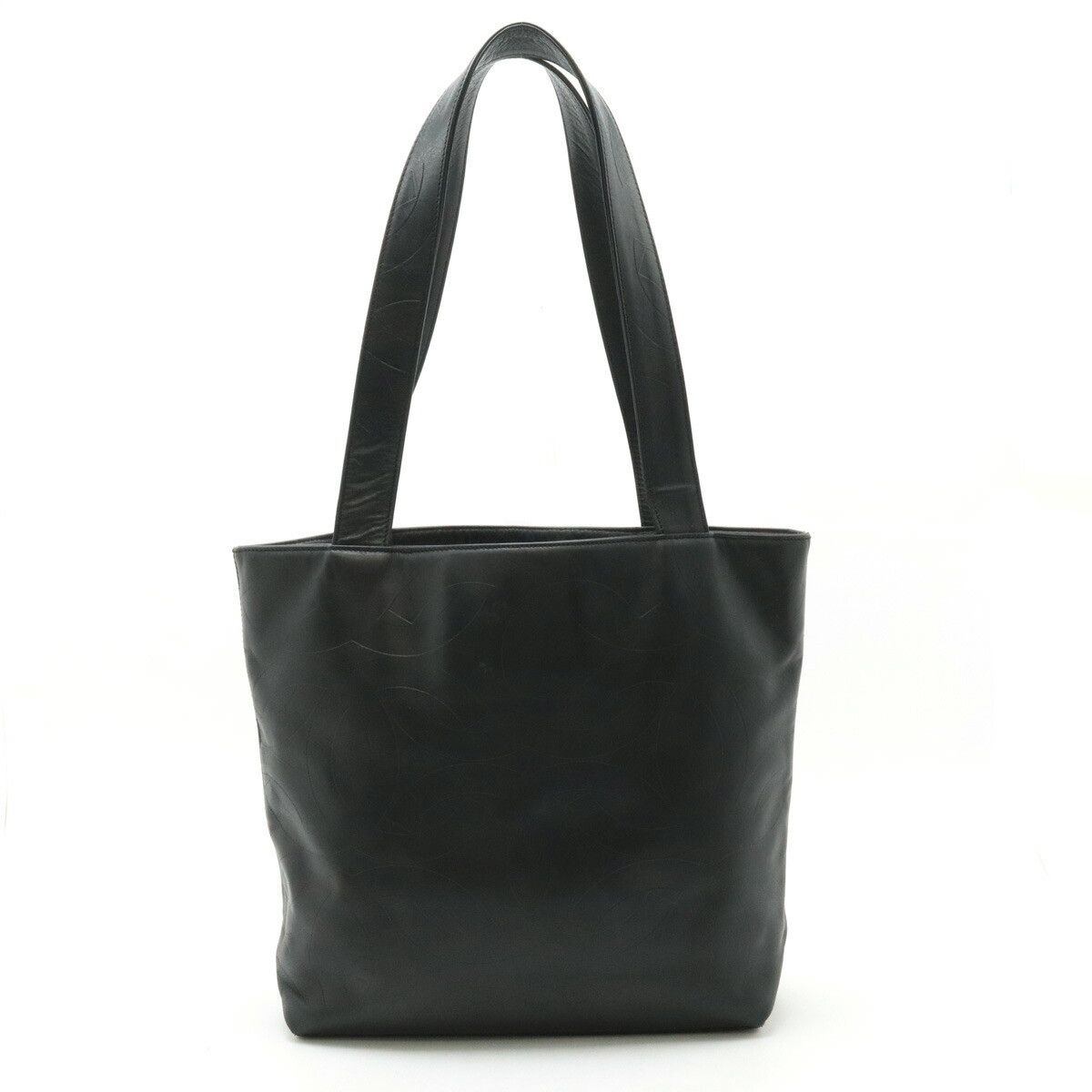 Chanel Chanel Calfskin Coco Mark 2Way Tote Bag Leather Shoulder Bag in Black, Women's