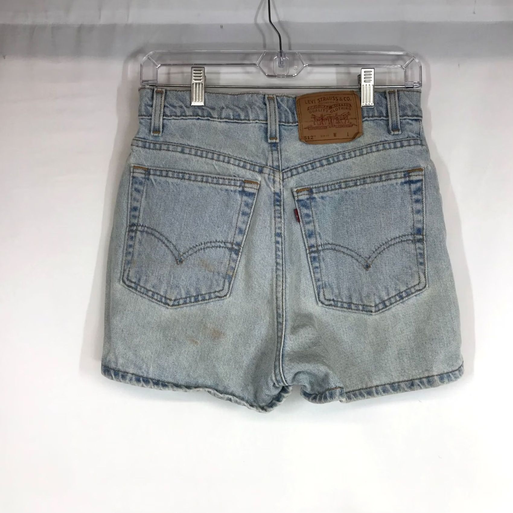 Levi's LEVI'S Juniors 11 BLUE 512 Slim Fit Denim Jean Shorts VINTAGE USA Jeans Shorts Women 11 Blue Slimming Denim 90s? Size 32" / US 10 / IT 46 - 5 Thumbnail