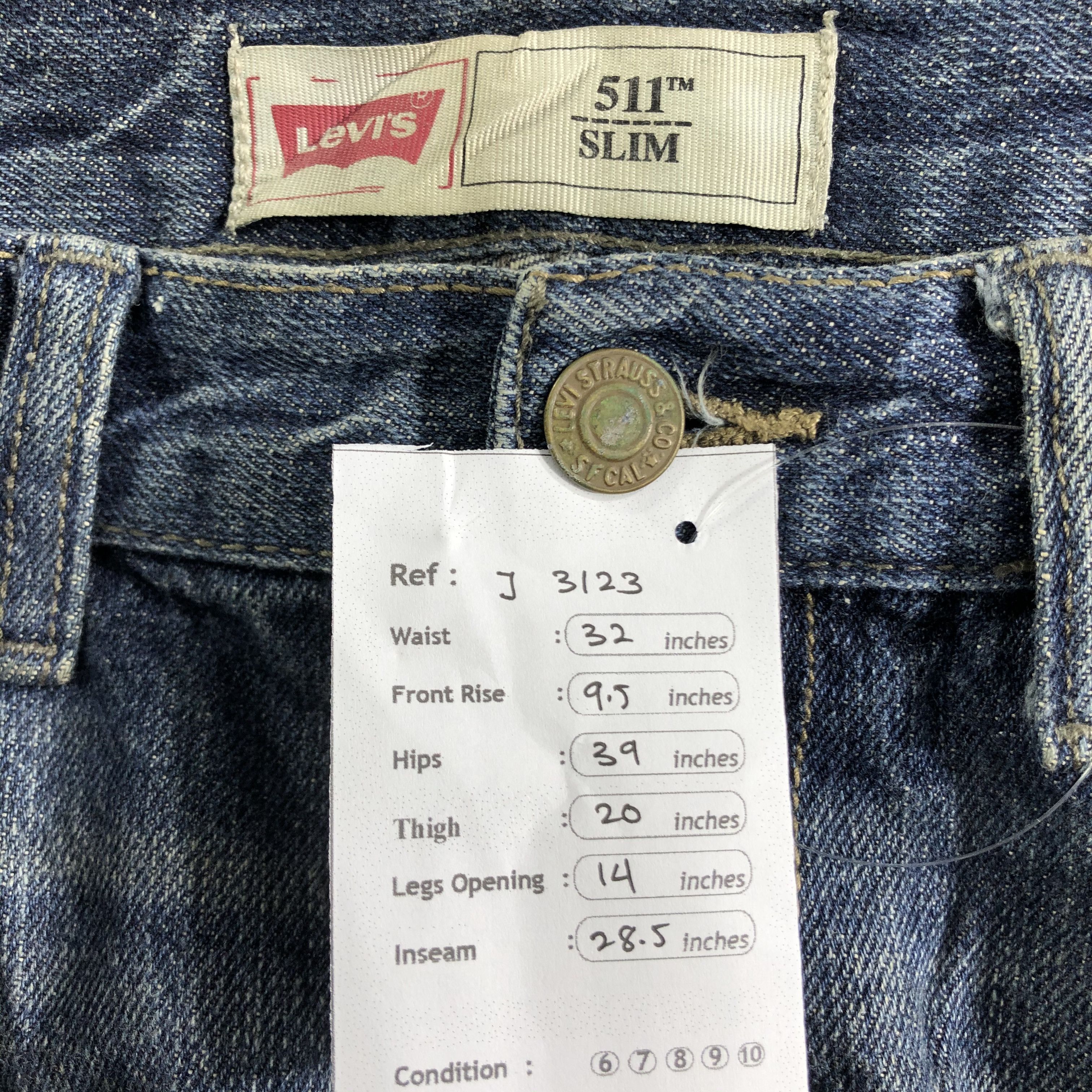 Levi's Vintage Blue Wash Levis 511 Jeans-J3123 Size US 32 / EU 48 - 12 Thumbnail