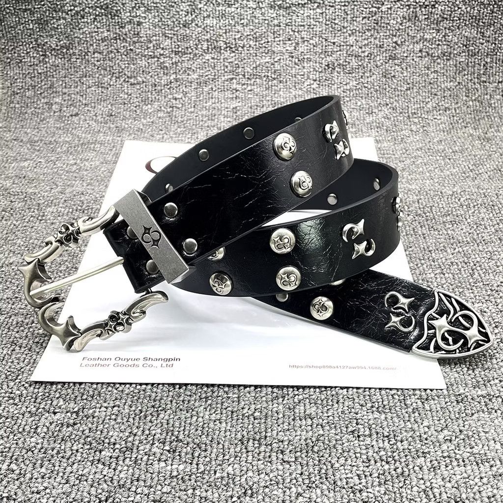 Japanese Brand 💥Harajuku style streetwear black belt Size ONE SIZE - 1 Thumbnail