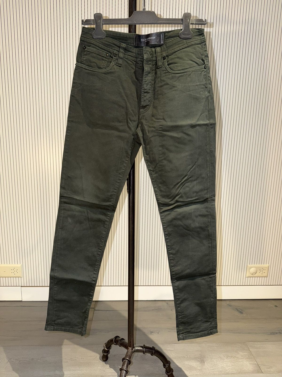 Dolce & Gabbana Dolce & Gabbana Green Chino Pants Size US 29 - 1 Thumbnail