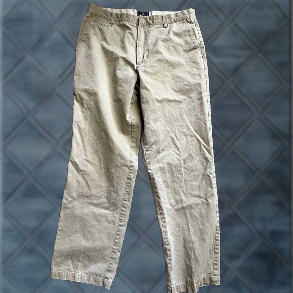 Dockers Dockers Mens Size 36x31 D4 Relaxed Fit Dress Pants Khaki Beige Chino Flat Front Regular 90s Army Apple Style Pants Mens Size US 36 / EU 52 - 1 Thumbnail