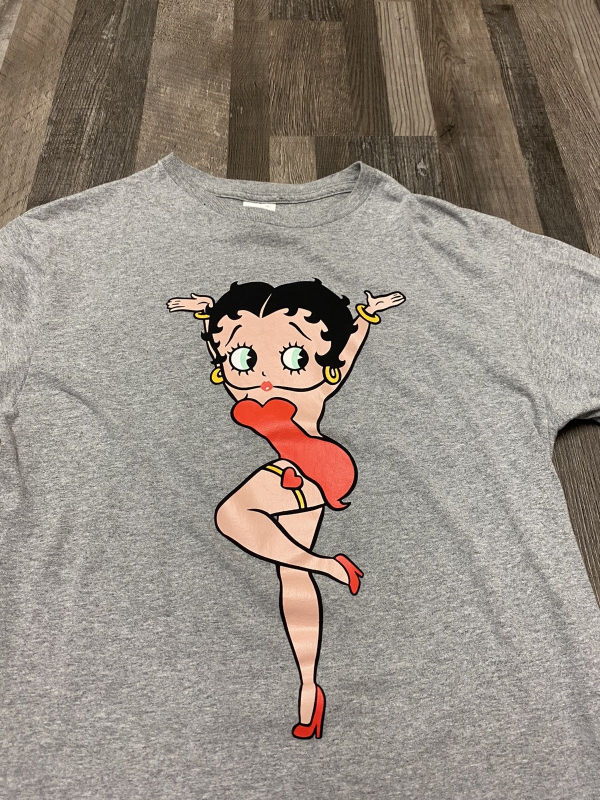 Delta × Vintage Vintage Grey Betty Boop Tee T Shirt Y2K Size US M / EU 48-50 / 2 - 2 Thumbnail