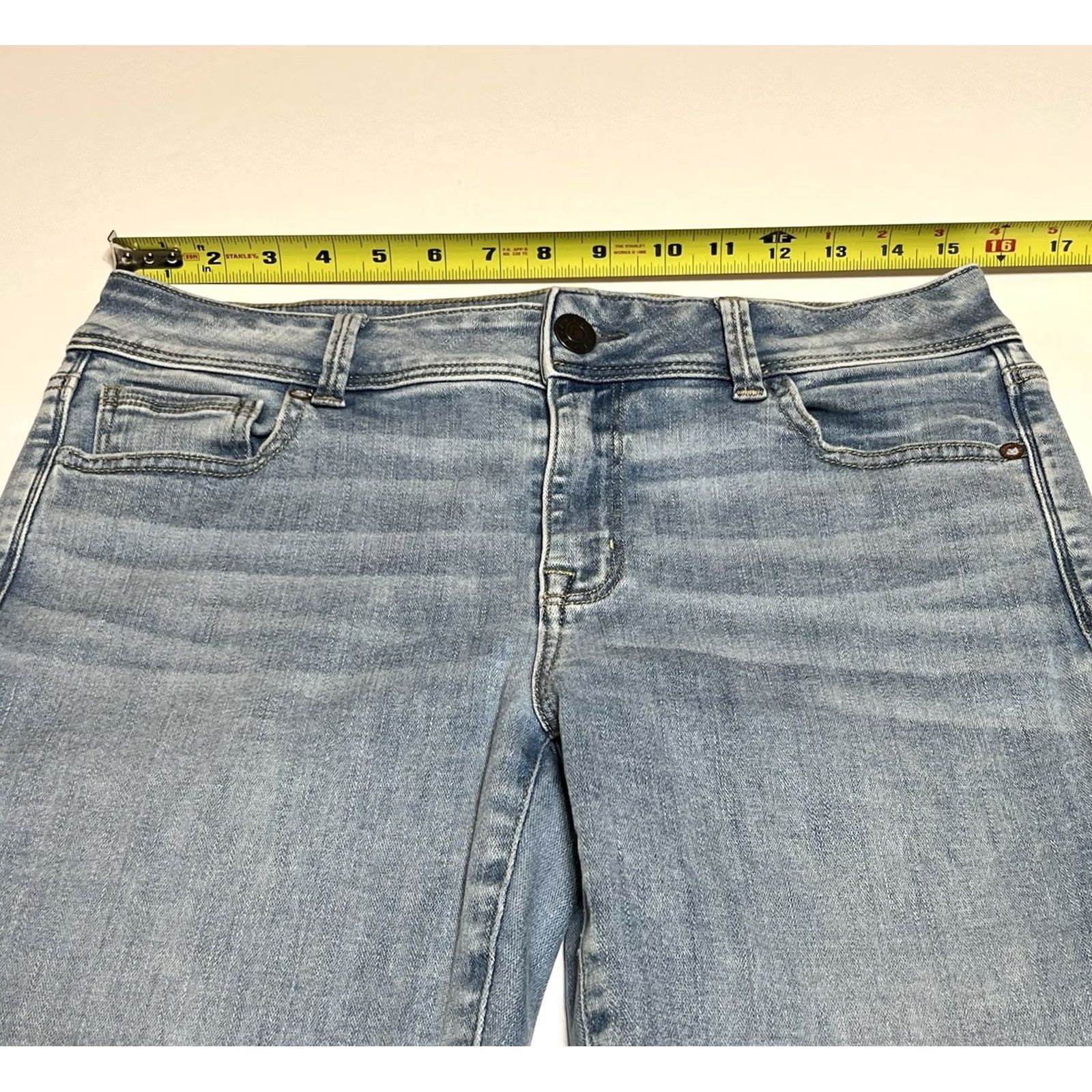 American Eagle Outfitters VINTAGE American Eagle Kick Boot Super Stretch Jeans Women’s 10 Short (31x28) Blue Size 32" / US 10 / IT 46 - 3 Thumbnail