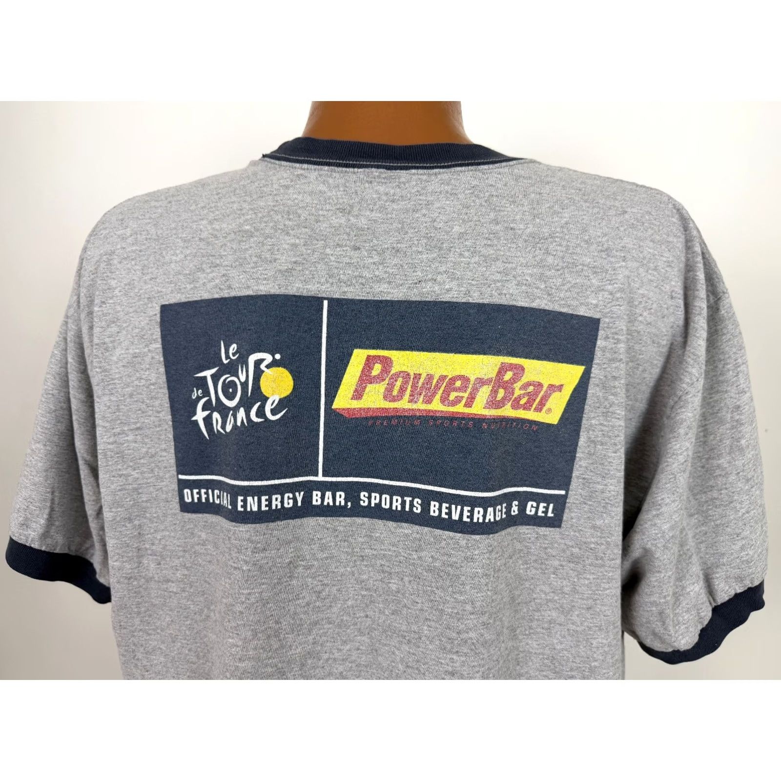 Vintage VINTAGE PowerBar Shirt XL Tour de France Energy Bar Sports Cycling Heather Gray Size US XL / EU 56 / 4 - 7 Thumbnail
