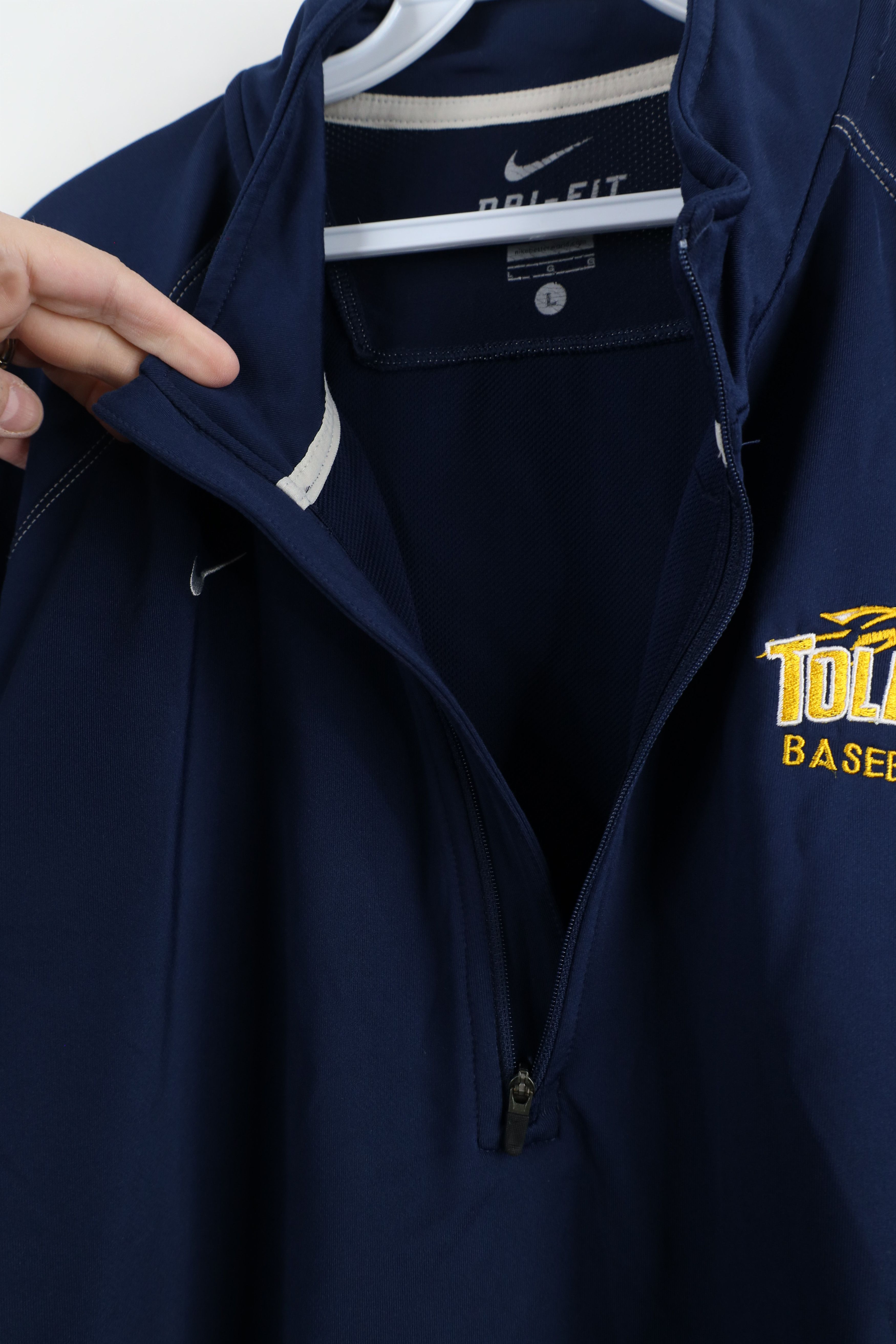 Nike × Vintage Nike Issued University of Toledo Baseball Half Zip Jacket Size US L / EU 52-54 / 3 - 10 Thumbnail