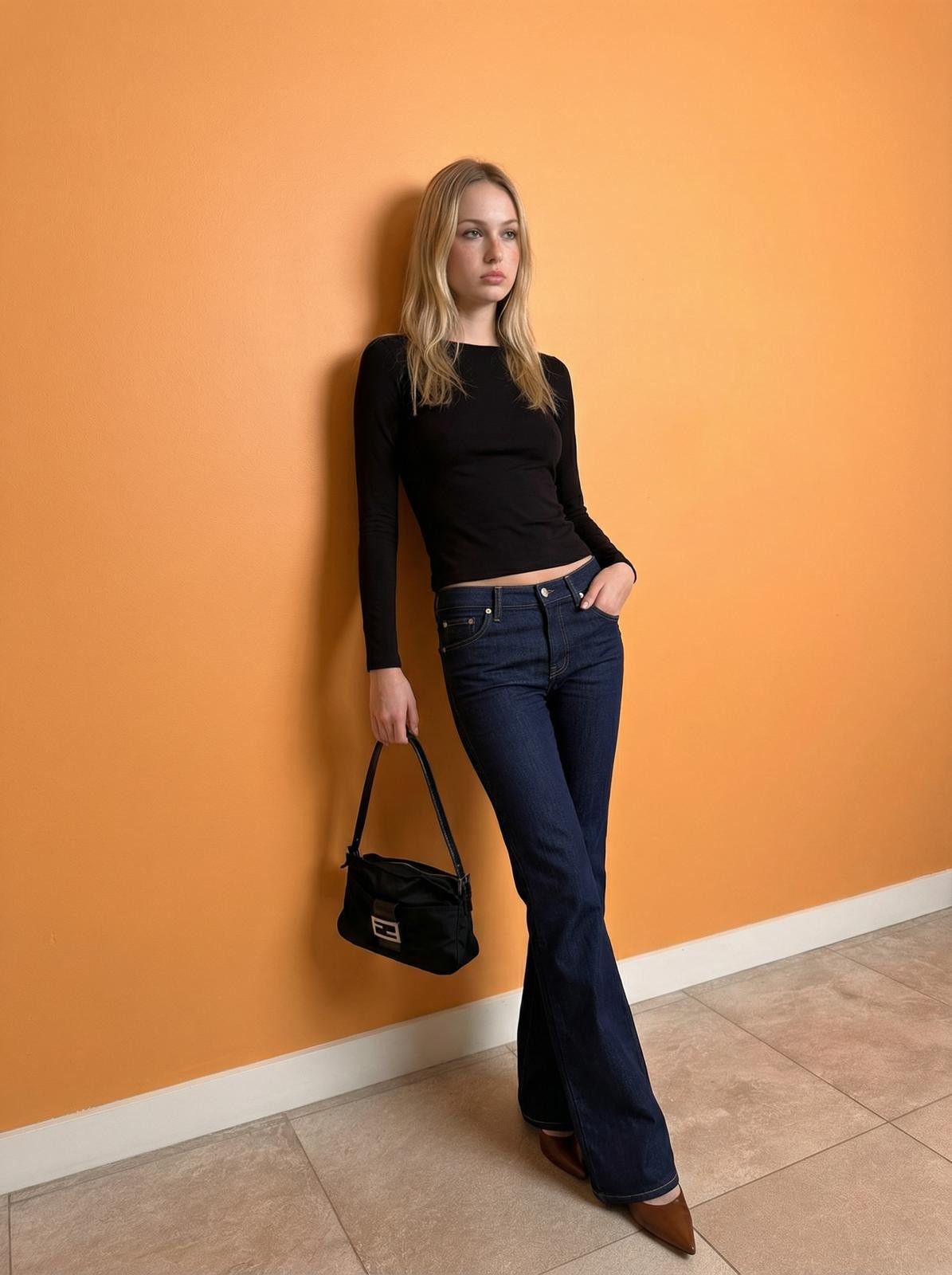 Fendi Fendi - Black Nylon Baguette Shoulder Bag Size ONE SIZE - 2 Thumbnail