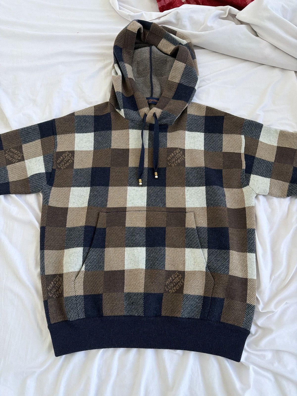 Louis Vuitton Louis Vuitton Damier Cashmere Hoodie Size US XS / EU 42 / 0 - 1 Thumbnail