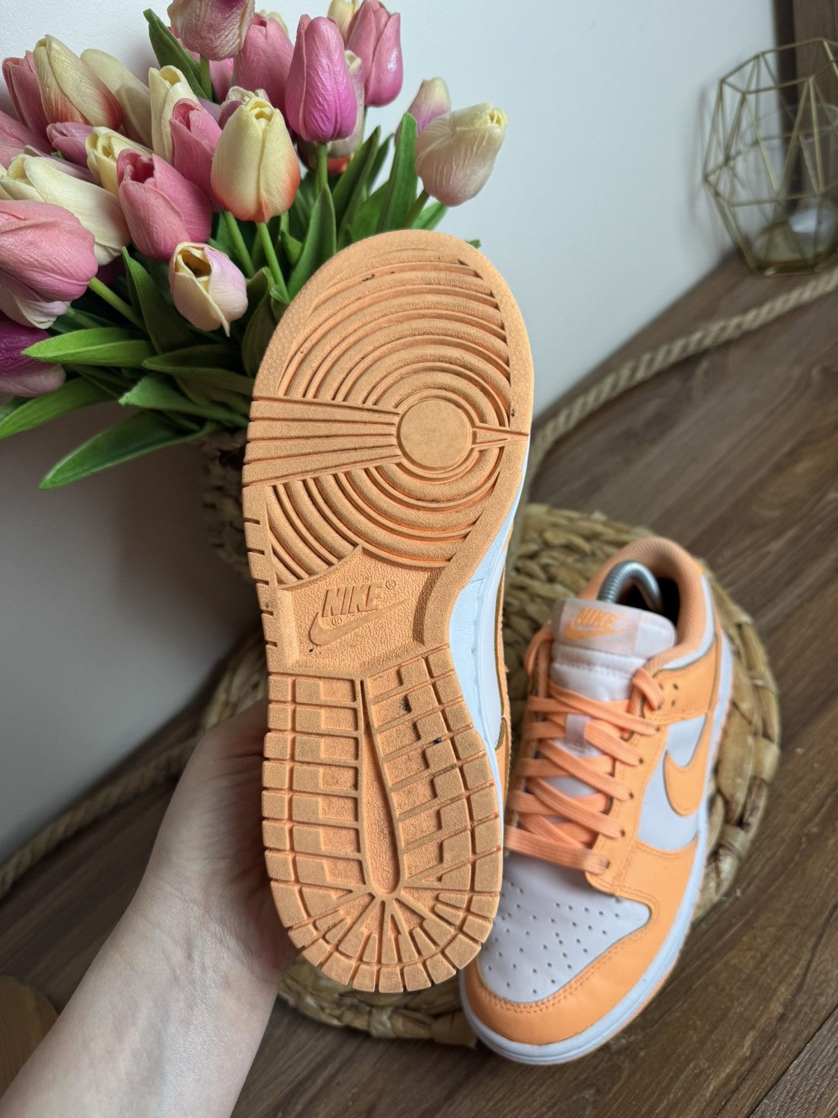 Nike × Nike ACG Nike Dunk low peach cream leather sneakers size 38 Size US 7 / IT 37 - 10 Thumbnail