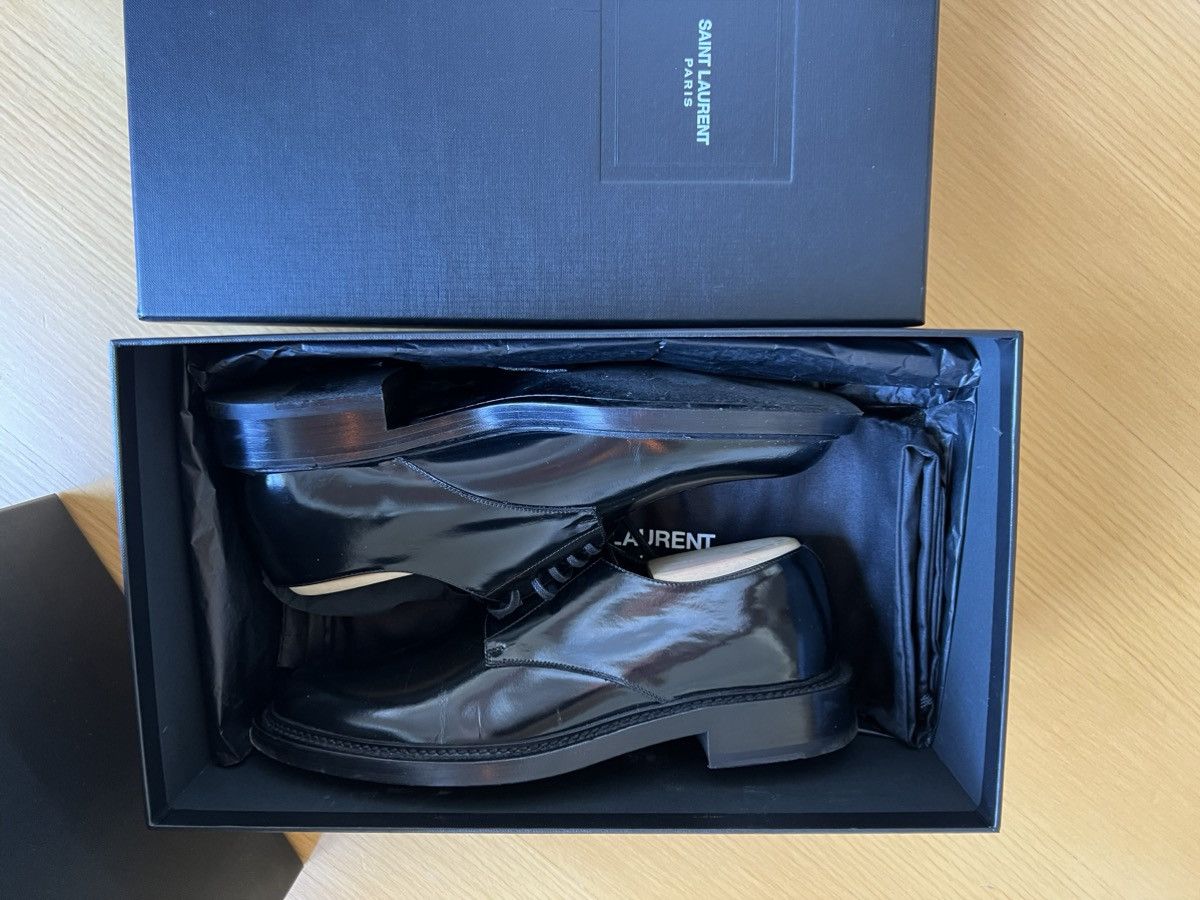 Hedi Slimane × Saint Laurent Paris Saint Laurent Patent Leather Army Lace-Ups (Slimane) 7.5–8 Size US 7.5 / EU 40-41 - 1 Thumbnail