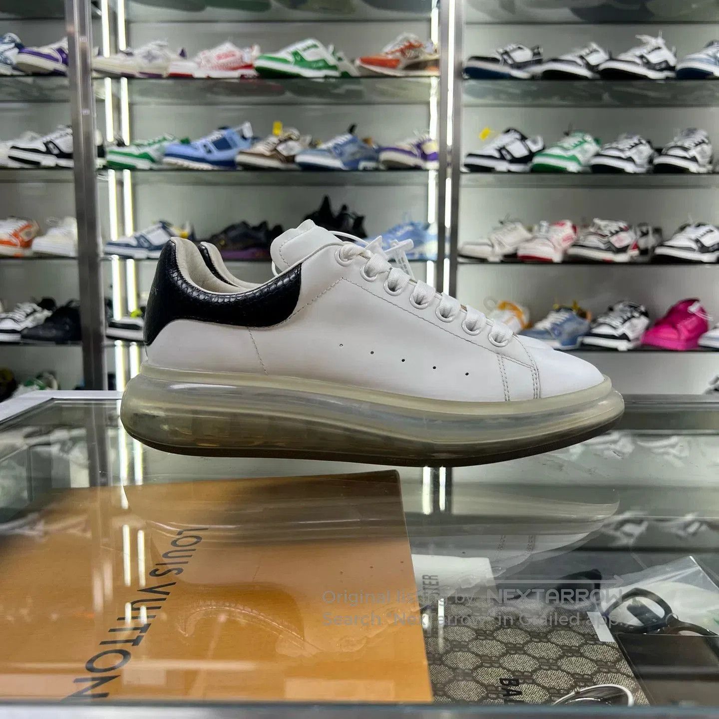Alexander McQueen alexander mcqueen black heel air cushion sneakers. Size US 10 / EU 43 - 3 Thumbnail