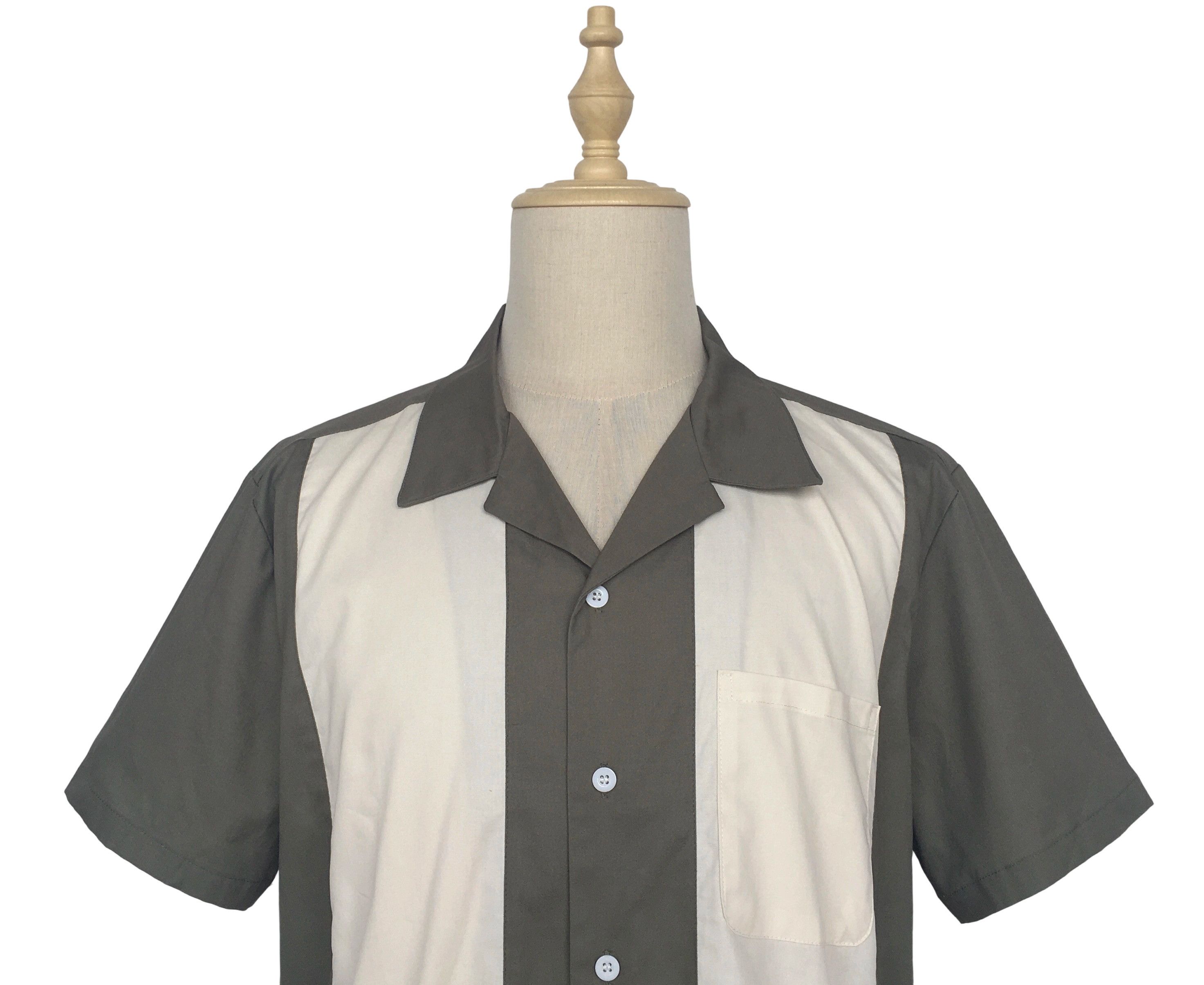 Other Vintage Style Western Shirts Bowling Shirts-olive Size US L / EU 52-54 / 3 - 4 Thumbnail