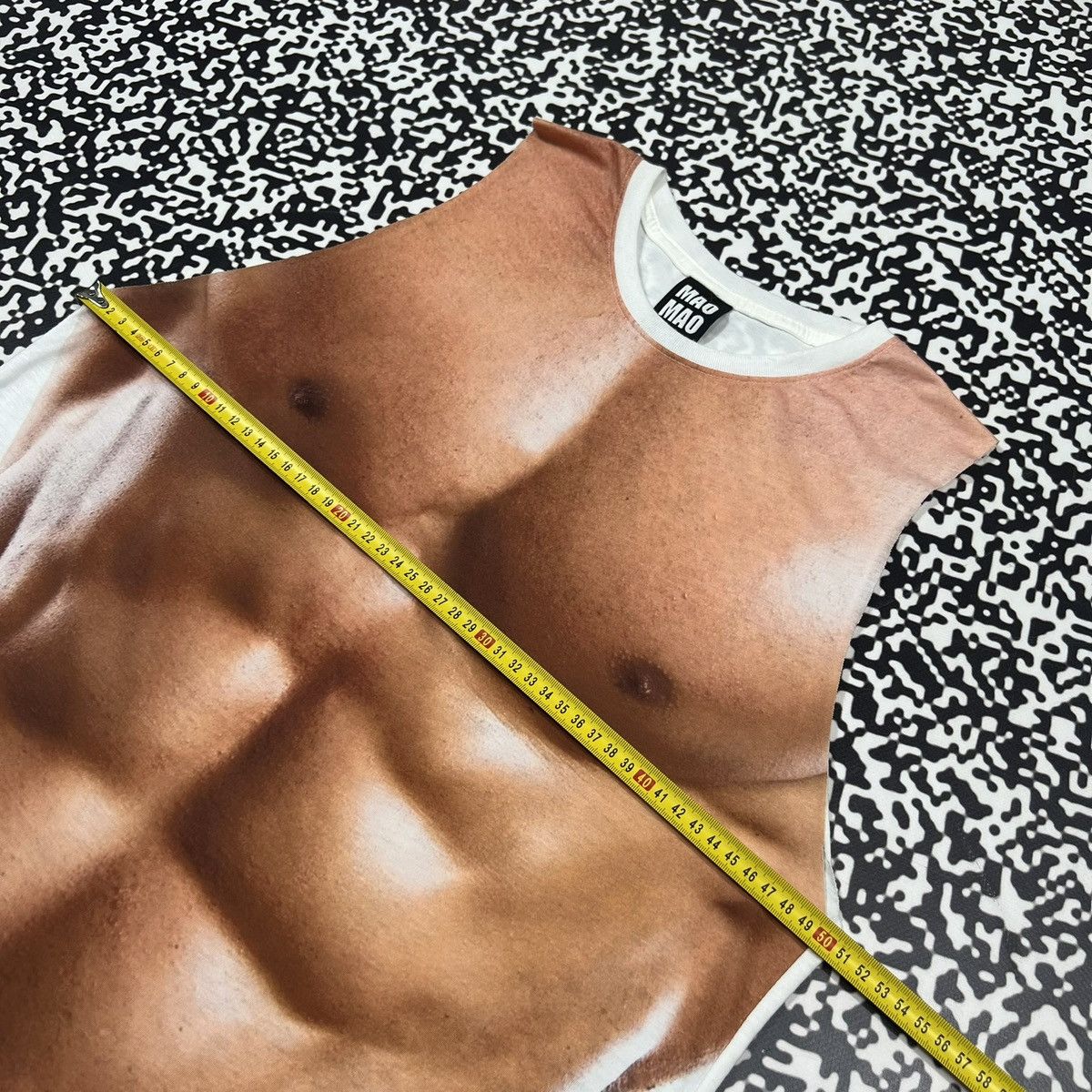 Japanese Brand GYM Body Print Humor Style Mao Mao Sleeveless Y2K Size US M / EU 48-50 / 2 - 14 Thumbnail