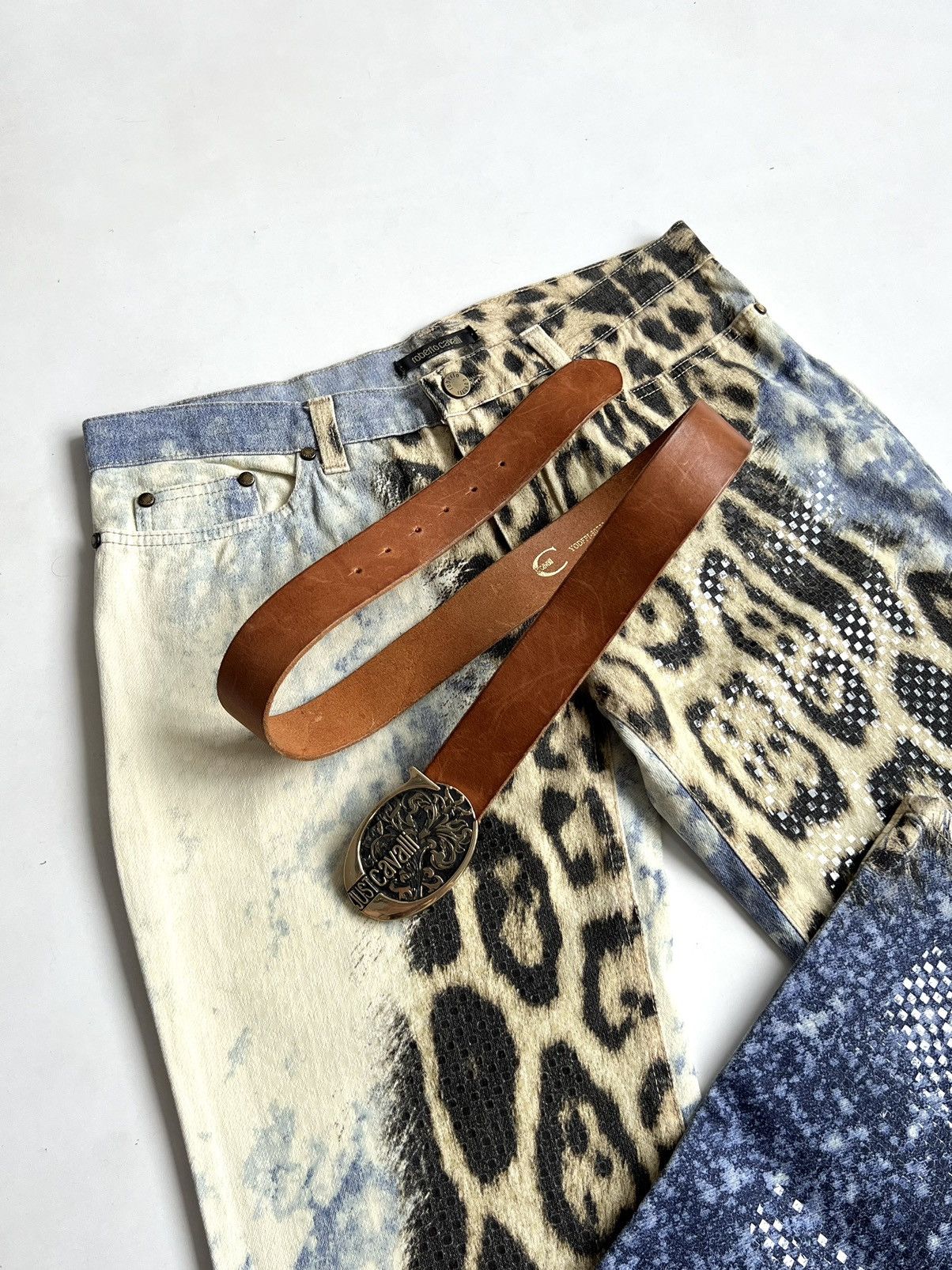 Just Cavalli × Roberto Cavalli Vintage Roberto Cavalli “Just Cavalli” Golden Tone Belt Size ONE SIZE - 1 Thumbnail