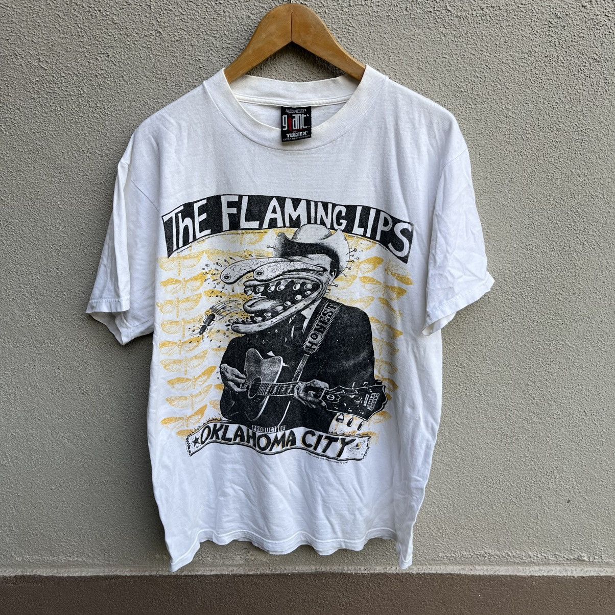 Band Tees Vintage rare 90s THE FLAMING LIPS band tee oklahama city Size US L / EU 52-54 / 3 - 1 Thumbnail