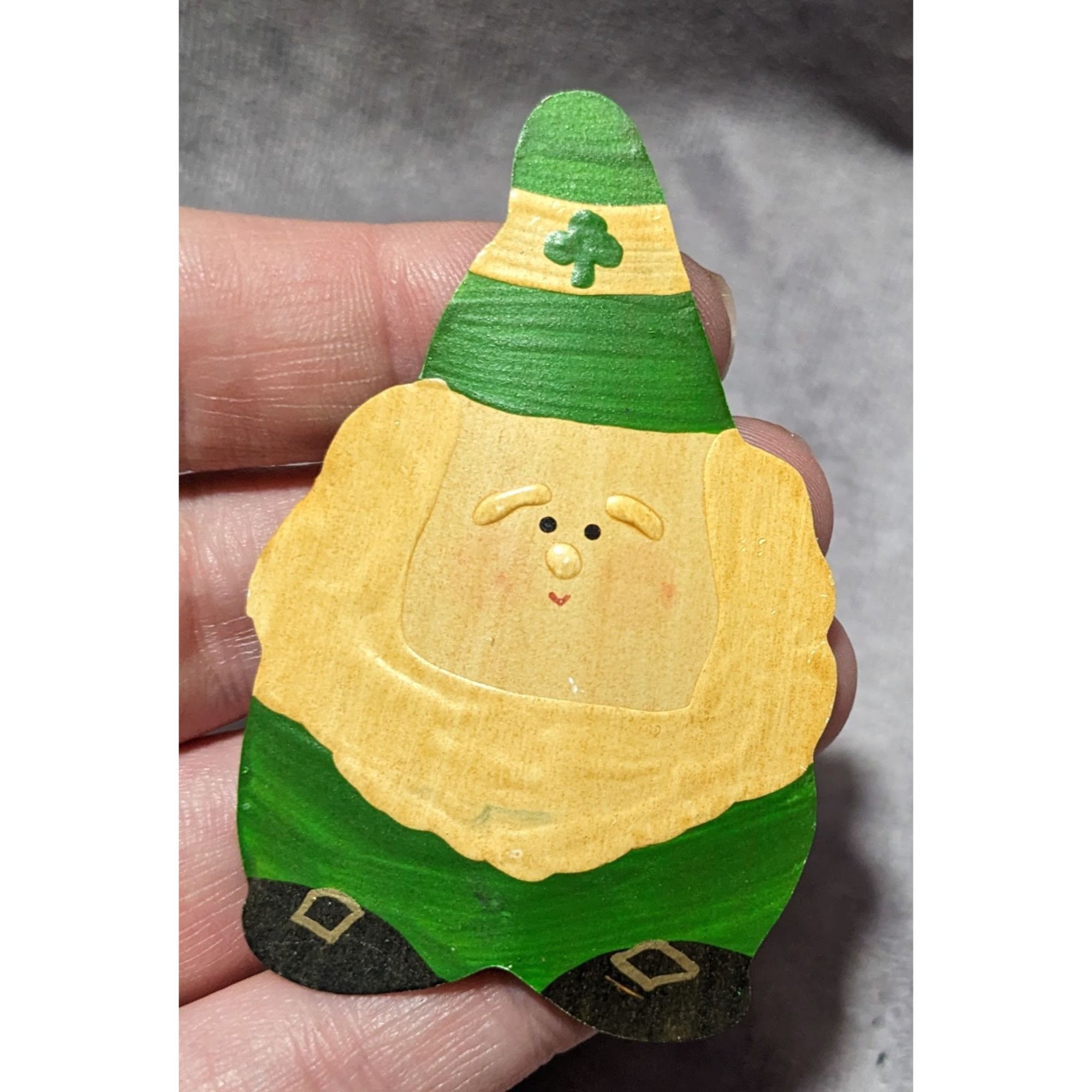 Other Vintage Handmade Green Leprechaun Brooch Size ONE SIZE - 5 Thumbnail