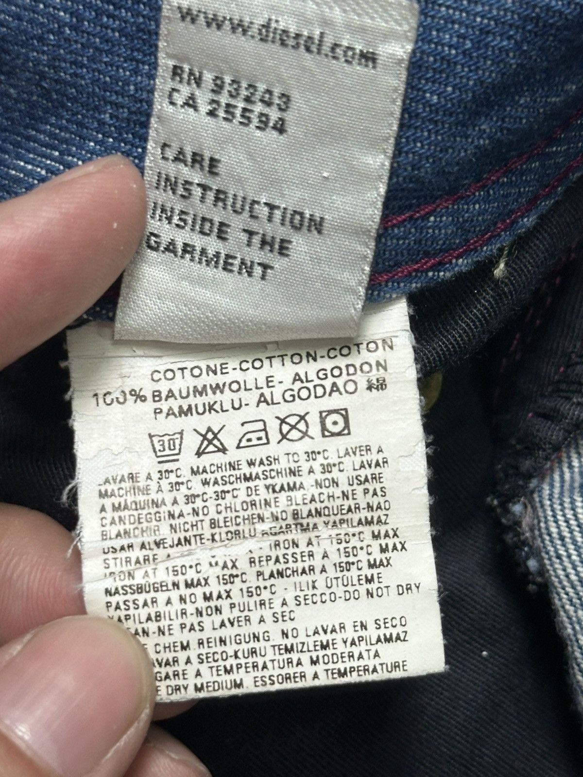 Diesel Diesel Vintage Distressed With Straight Loose and Faded Wash Size US 33 - 9 Thumbnail