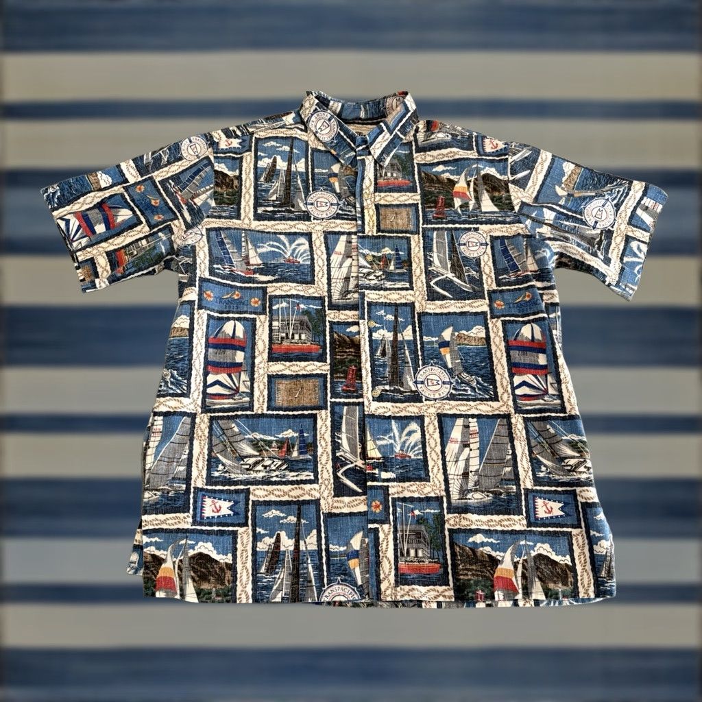 Reyn Spooner VINTAGE Reyn Spooner Button Up Shirt Transpacific Yacht Race 2015 Mens XL Made in USA Size US XL / EU 56 / 4 - 1 Thumbnail