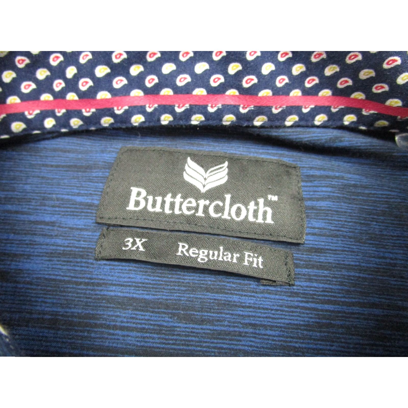 Vintage Buttercloth Shirt Mens 3XL Blue Regular Fit Long Sleeve Button Up Casual Cotton Size US XXL / EU 58 / 5 - 4 Thumbnail