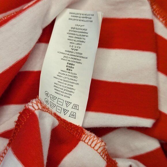 Michael Kors MICHAEL Michael Kors Red and White Striped T-Shirt Dress Wom Size L / US 10 / IT 46 - 6 Thumbnail