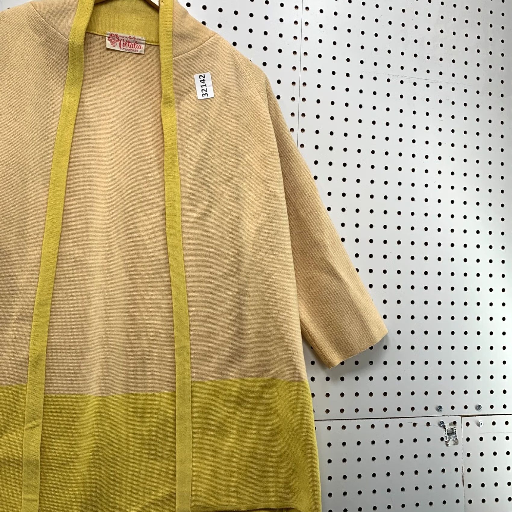Vintage VINTAGE Coltalia Imports Cardigan Sweater Womens L Yellow Made Italy 22x28.5 Size L / US 10 / IT 46 - 4 Thumbnail