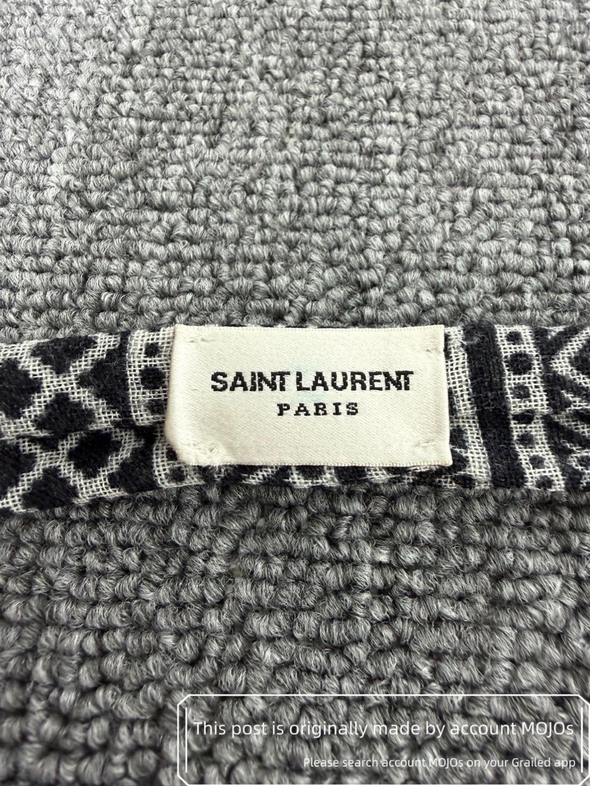 Saint Laurent Paris Saint Laurent Paris Ethnical Pattern Scarf Tie mojos1025 Size ONE SIZE - 4 Thumbnail