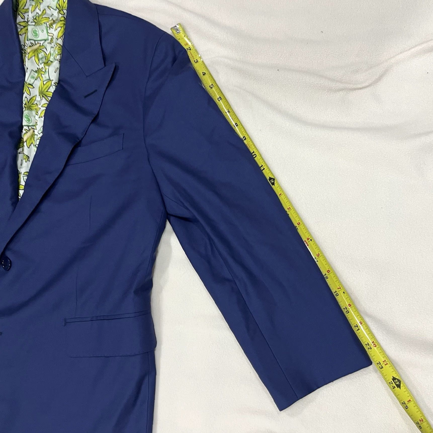 Vintage Andrew Lock Blazer Blue Custom 2-Button Single Breasted Jacket 40 Wool Regular Men Blazer Size 40R - 8 Thumbnail