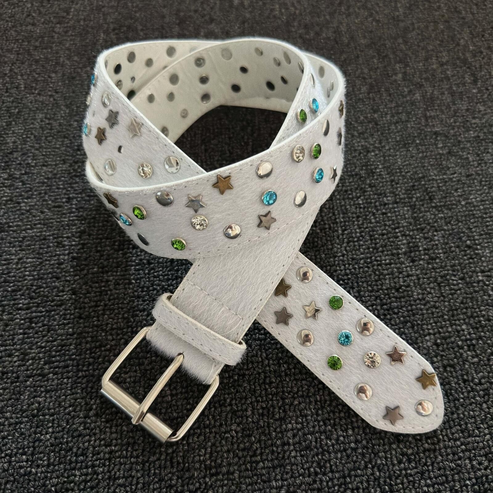 Other Horsehair Crystal Star Belt | White Gem Detail 110cm Size ONE SIZE - 2 Thumbnail