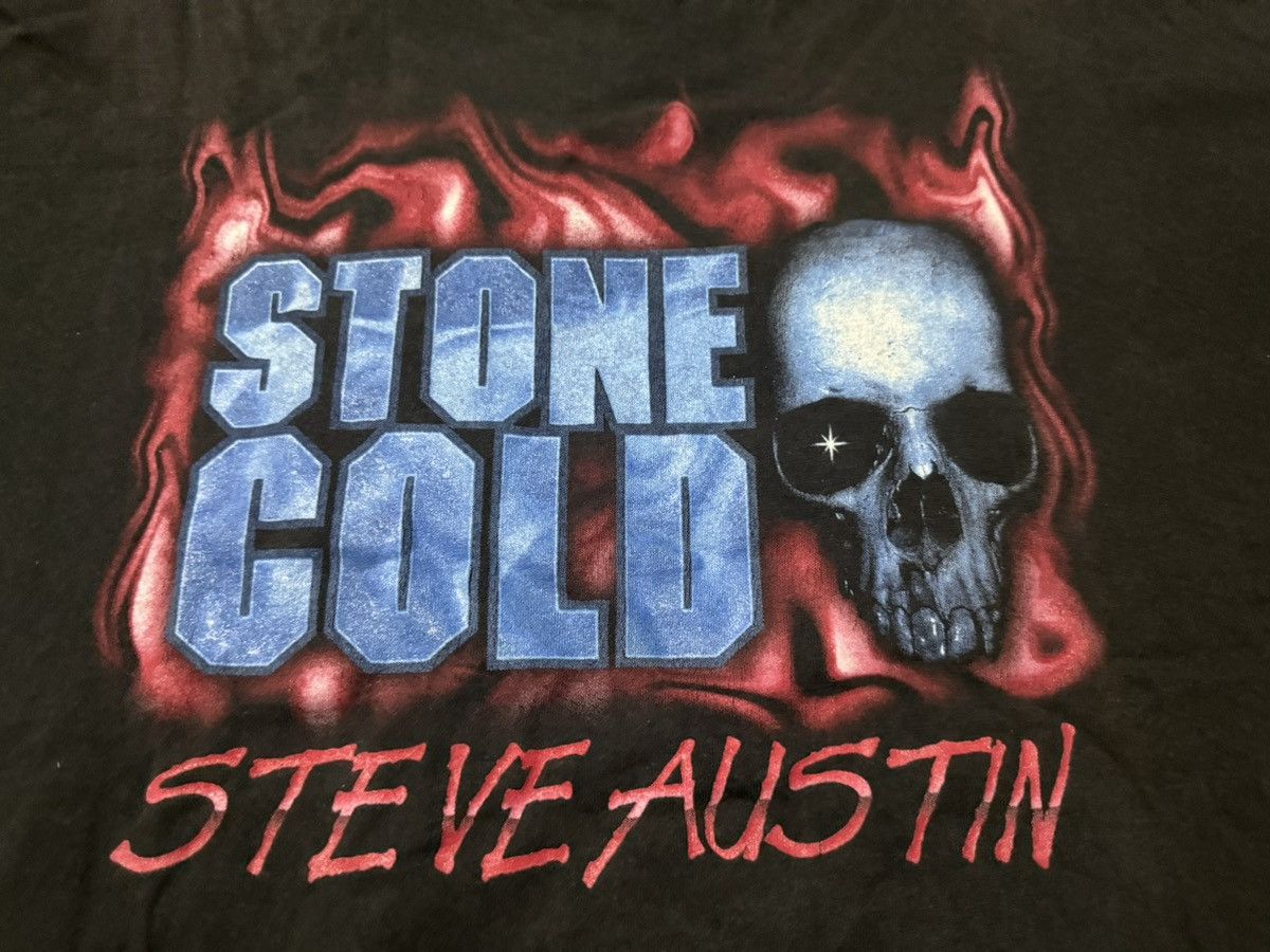 Vintage Vintage 90s WWF Stone Cold 1998 T-Shirt Size US XL / EU 56 / 4 - 3 Thumbnail