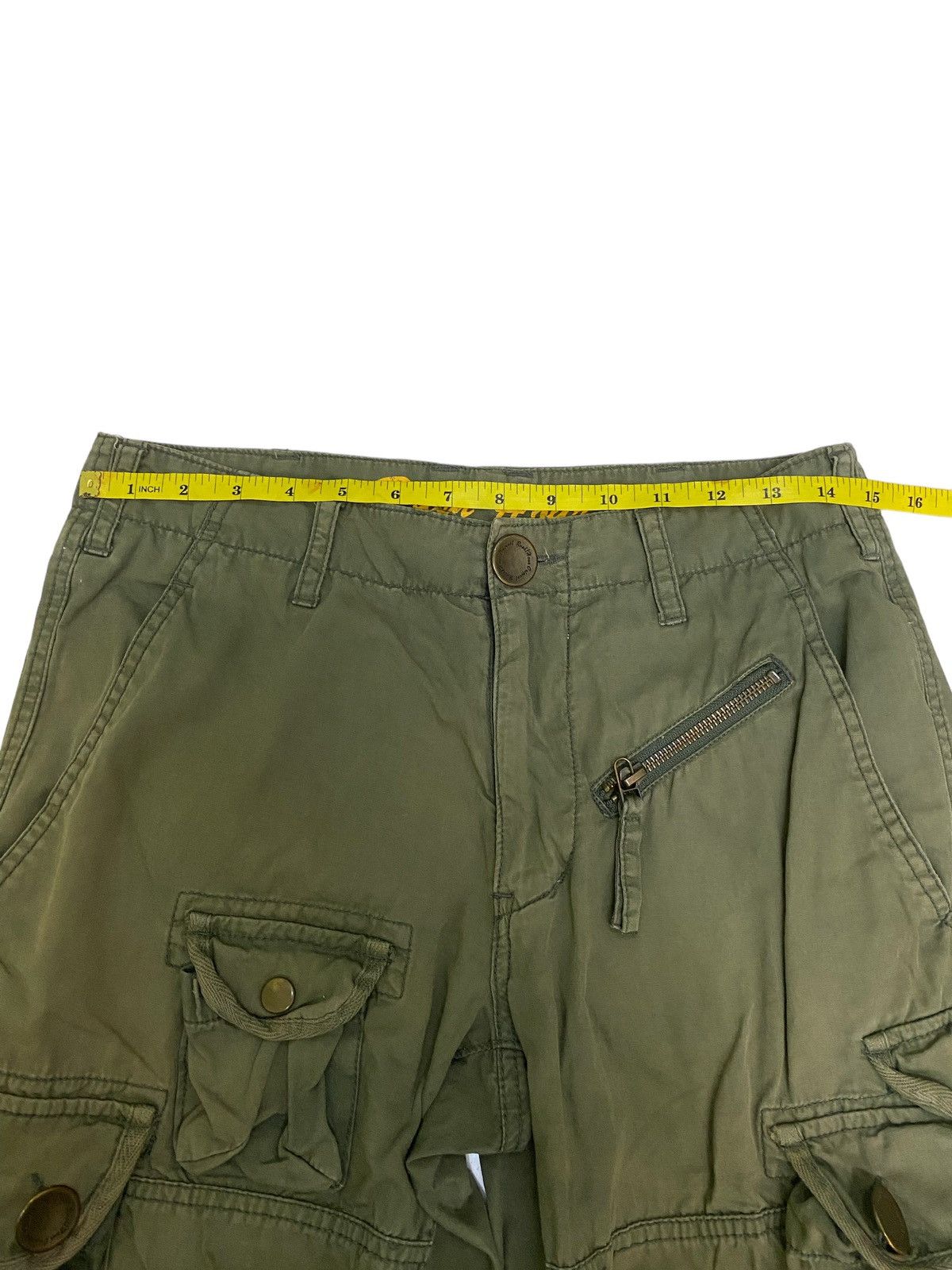 Japanese Brand Real Crush Faded Distressed Cargo Pants Size US 30 / EU 46 - 4 Thumbnail