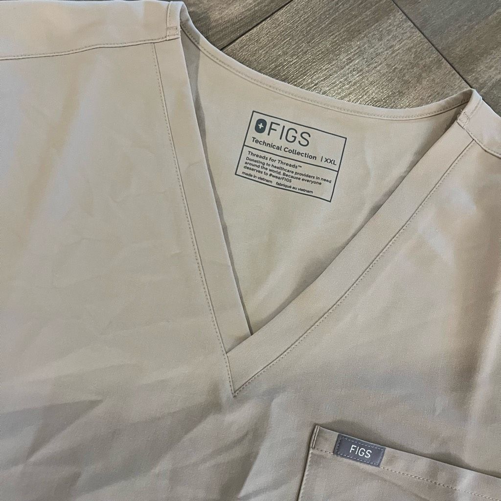 Other Figs Technical Collection Tan/ Khaki Top Women XXL Size XL / US 12-14 / IT 48-50 - 2 Thumbnail