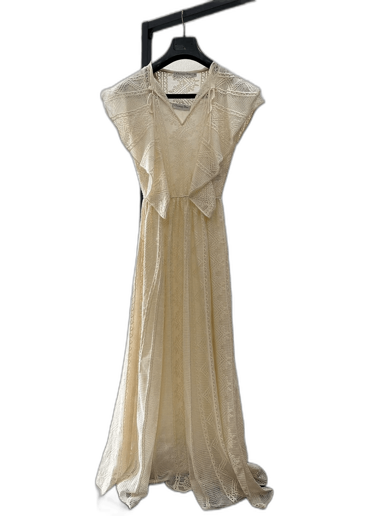 Dior Dior Lace Silk Two-Piece Dress Set Size S / US 4 / IT 40 - 1 Thumbnail