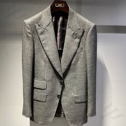 image of Tom Ford O1W1Db10224 Blazer In Gray in Grey, Men's (Size XL)